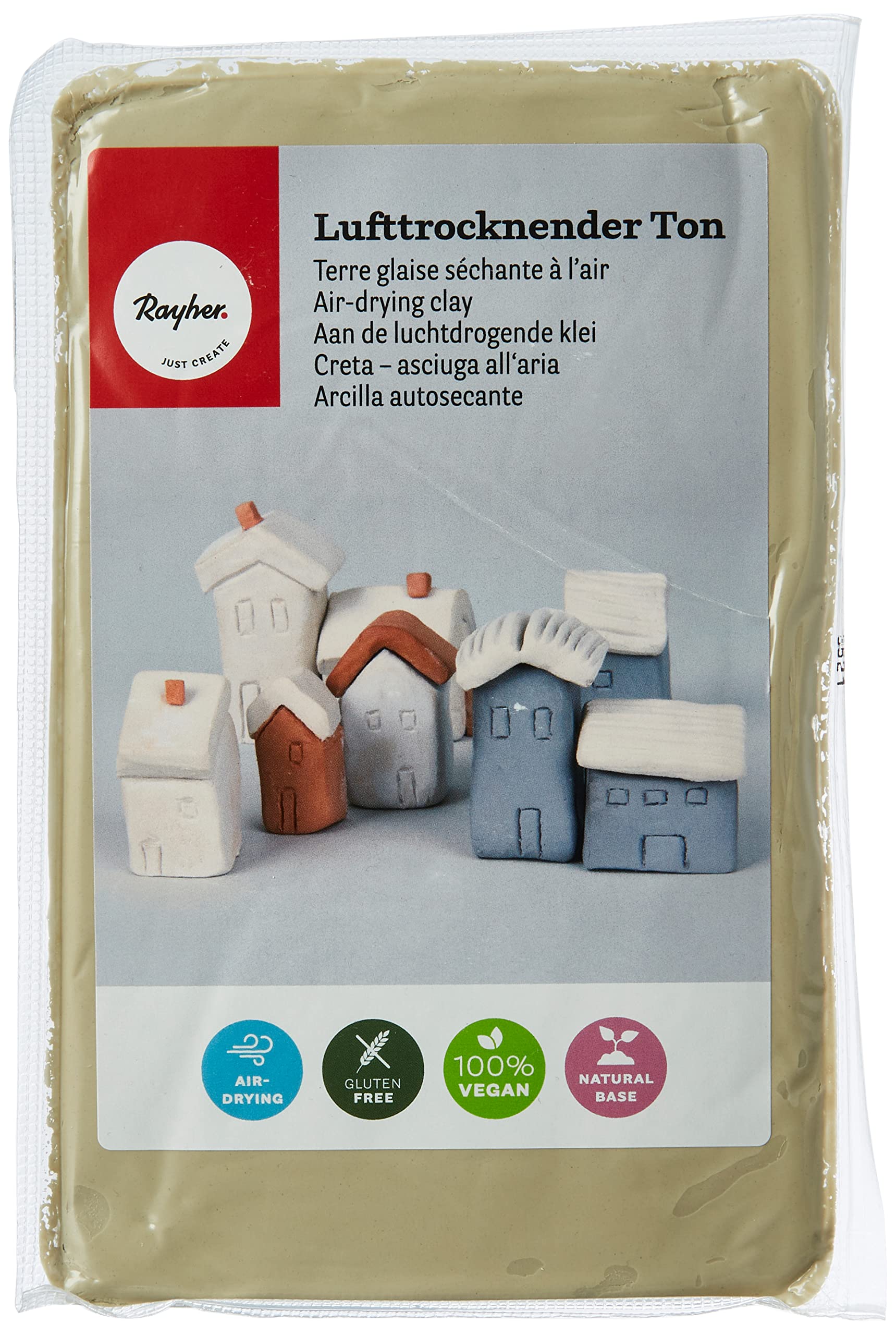 Rayher Lufttrocknender Ton, Beige, 1 kg 🎨🏺 Angebot bei HelloDeals