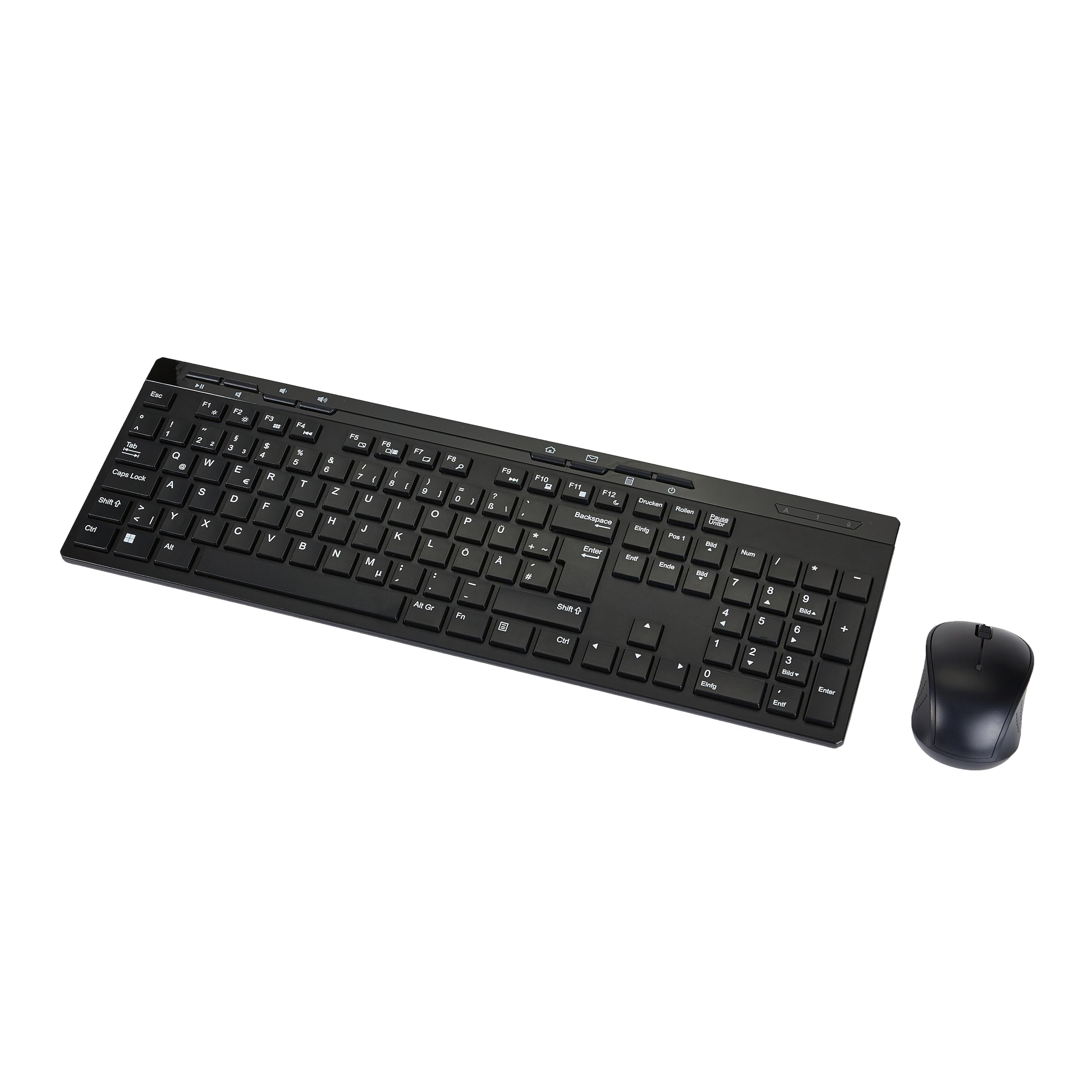 đ„ Amazon Basics Tastatur-Maus-Set - Schwarz - Kabellos - 2,4 GHz - DE-Layout Angebot bei HelloDeals