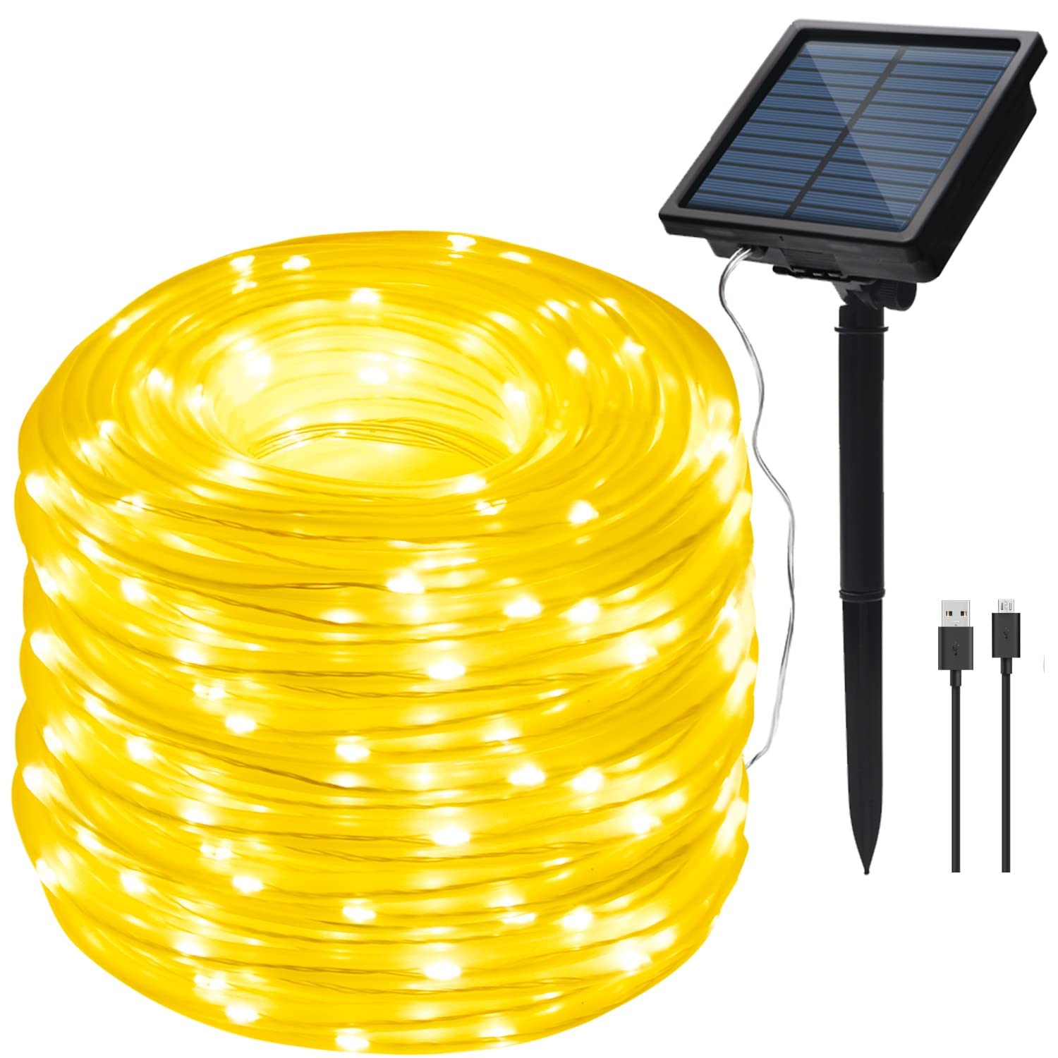 Angebot: Solar Lichterkette 23M 200LED IP65 Wasserdichte Lichtschlauch 🌟 Angebot bei HelloDeals