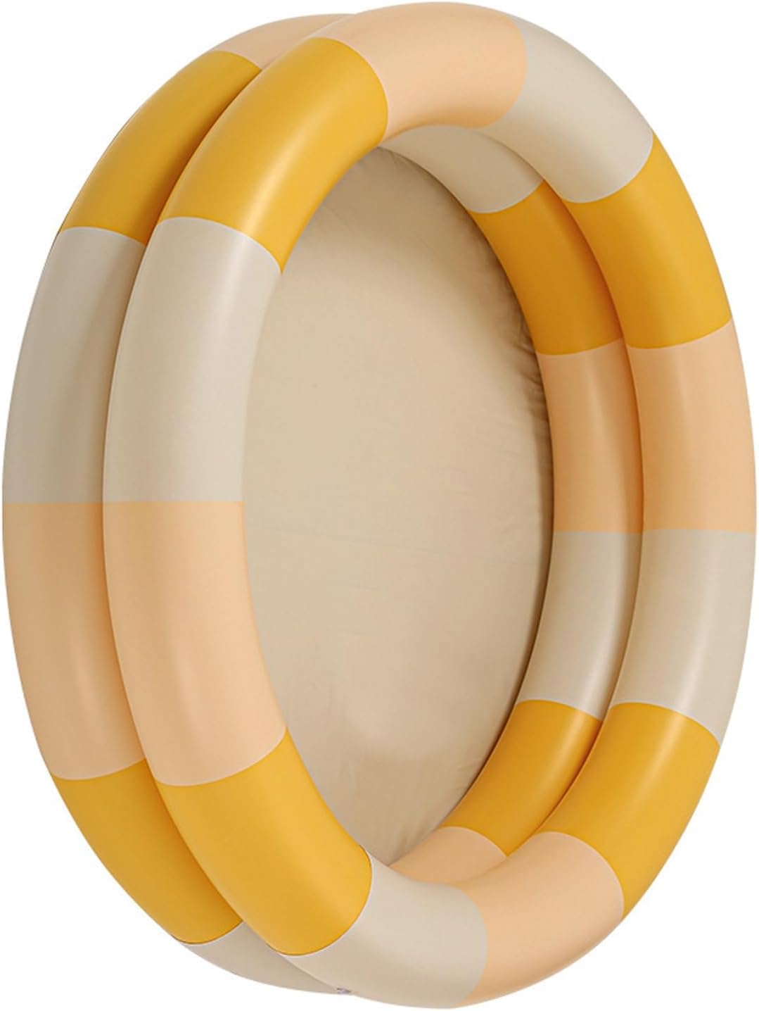 🌊👶 Aufblasbarer Pool Baby Retro Blow Up Swimming Pool Familie Niedlicher Stil Verdickter Wasserpool (Gelber Streifen) Angebot bei HelloDeals