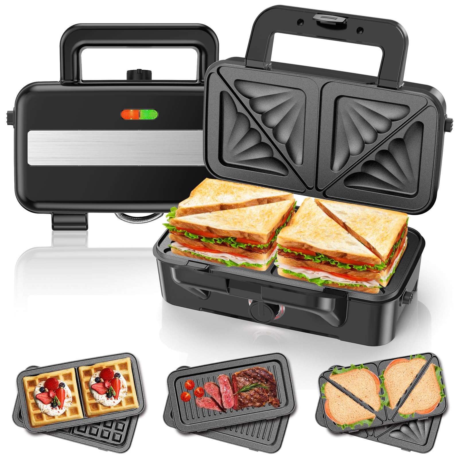 🥪🧇 Sandwichmaker 3 IN 1, 1200W & 5-Gang-Temperaturregelung 🥪🧇 Angebot bei HelloDeals