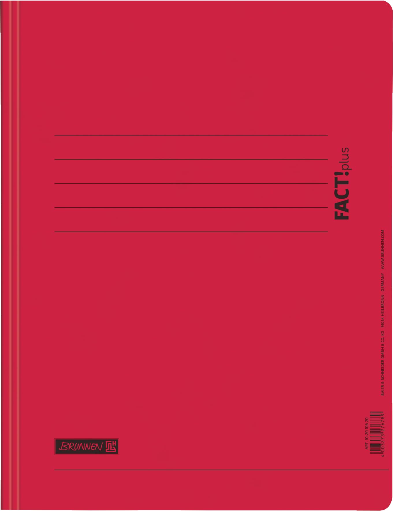 📚 BRUNNEN Schnellhefter FACT!plus | A4, Füllhöhe: 10 mm, rot 📦 Angebot bei HelloDeals