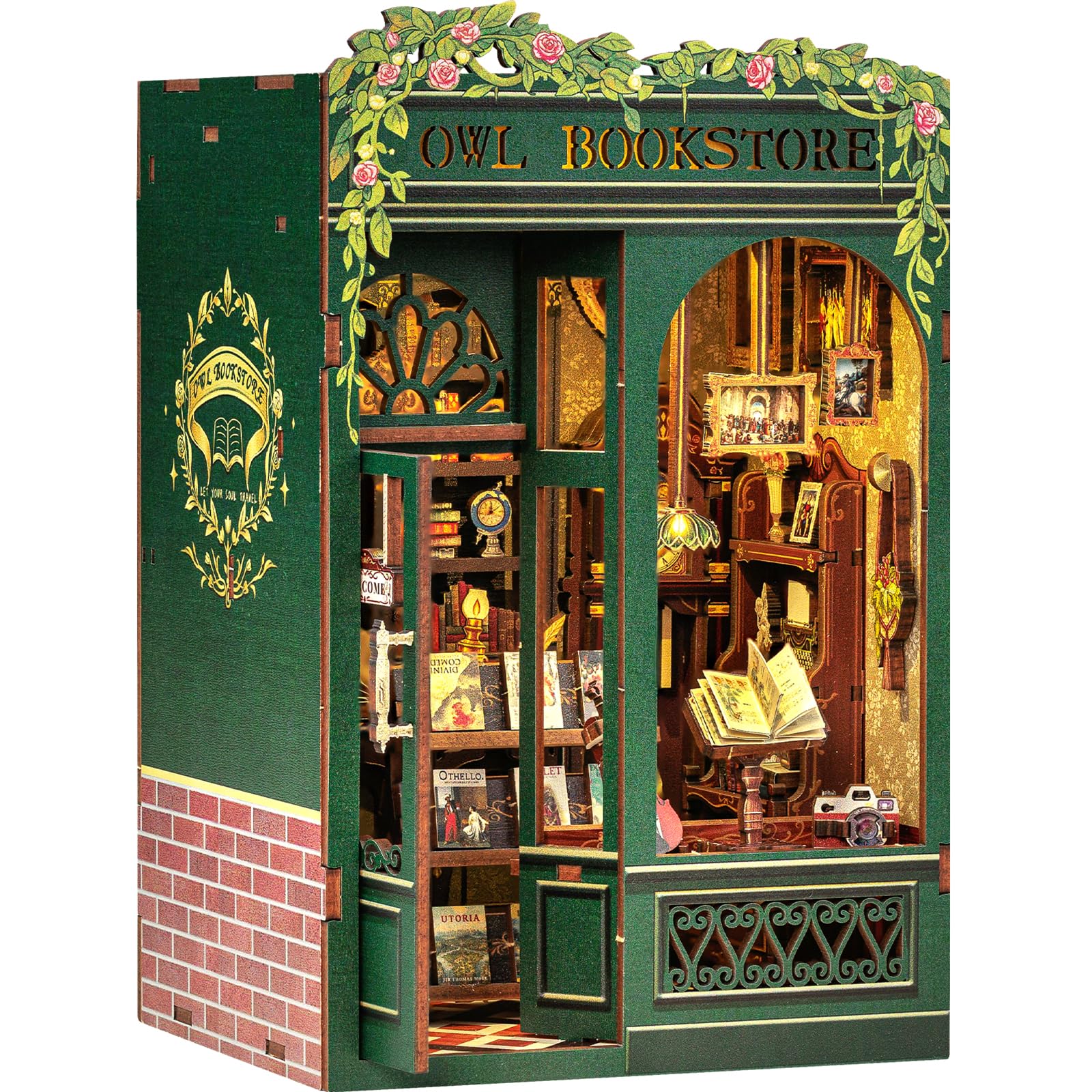 Cutefun Book Nook - 3D-Holzpuzzles für Erwachsene, 139 Teile 📚🦉 Angebot bei HelloDeals