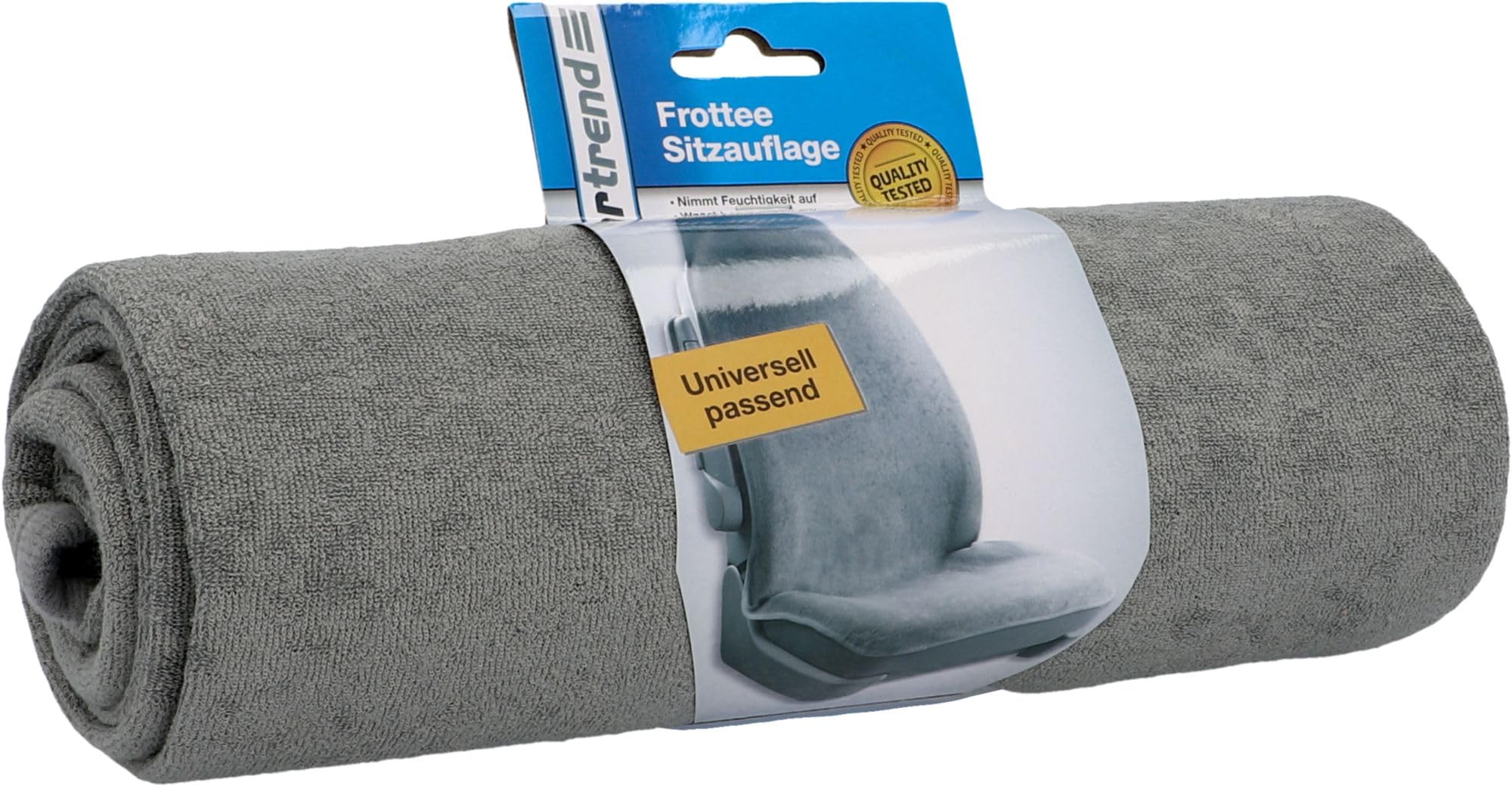 🚗🔥 Cartrend Frottee Sport-Sitzauflage | Grau | SCHWEISSABSORBIEREND & HITZESCHUTZ Angebot bei HelloDeals