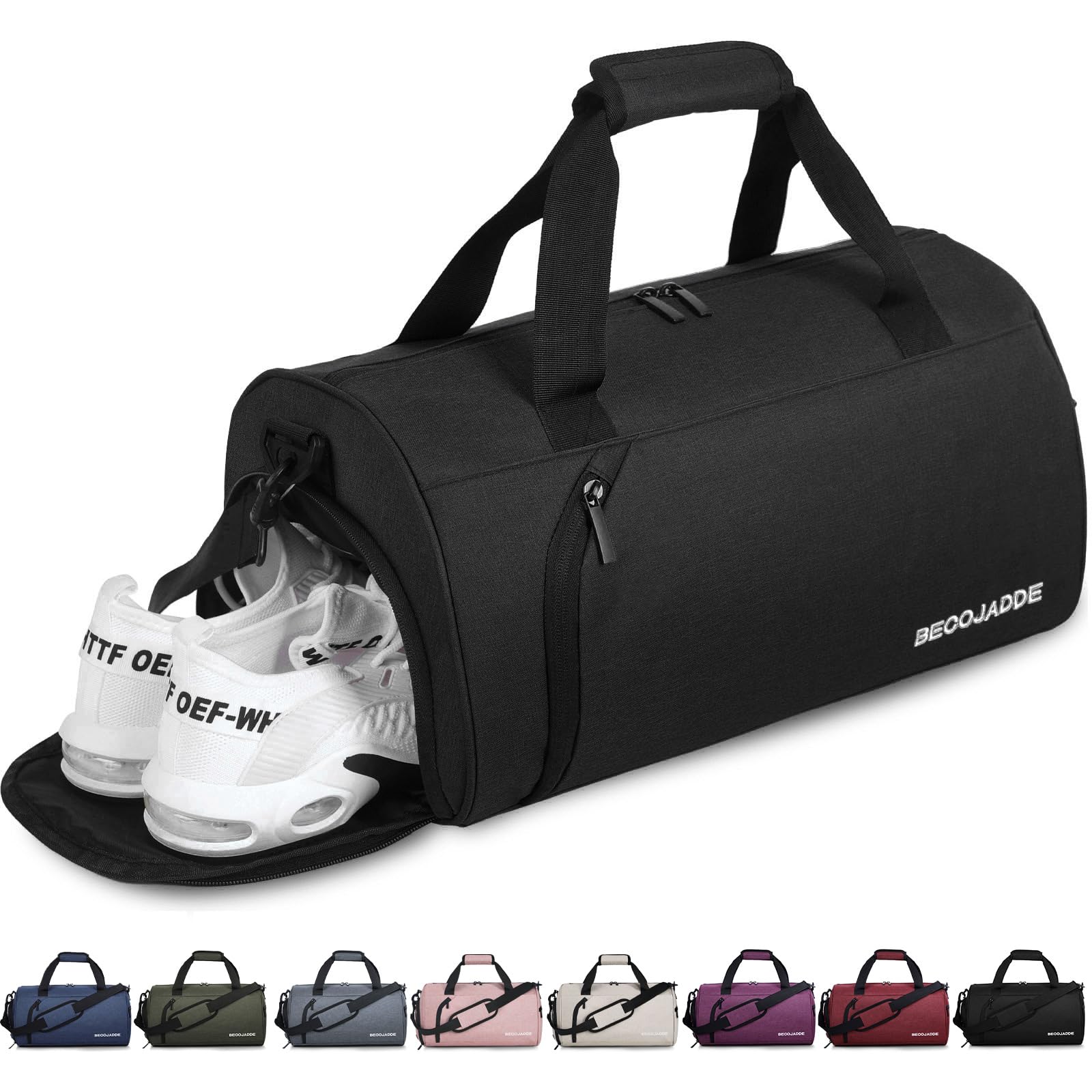 👜 BECOJADDE Sporttaschen für Damen und Herren - 25L Reisetasche Duffel Bag mit Schuhfach & Nassfach 🏋️‍♂️ Angebot bei HelloDeals
