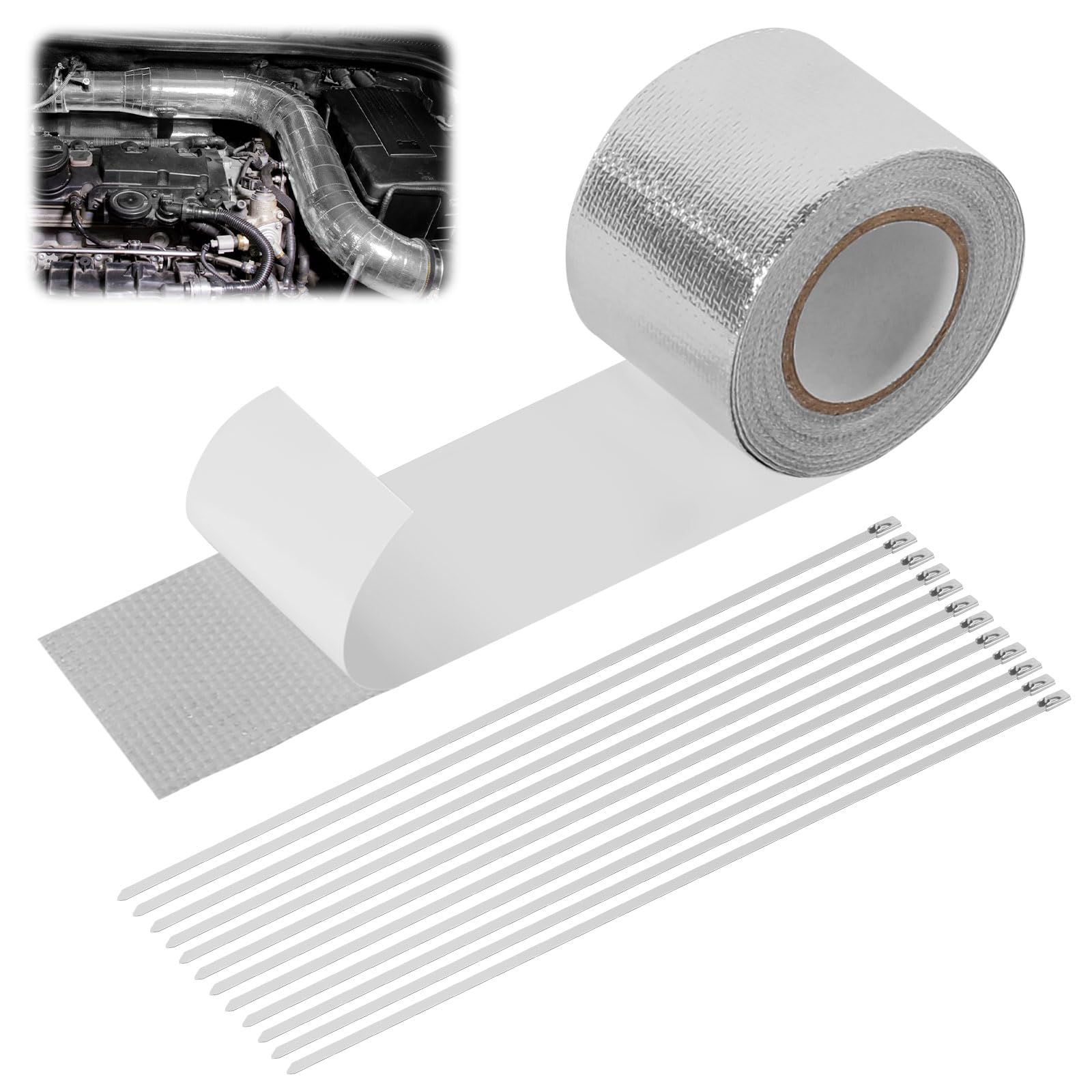 Hochwertiges Hitzeschutzband Auspuff 10M x 5cm 🚗🔥 Angebot bei HelloDeals