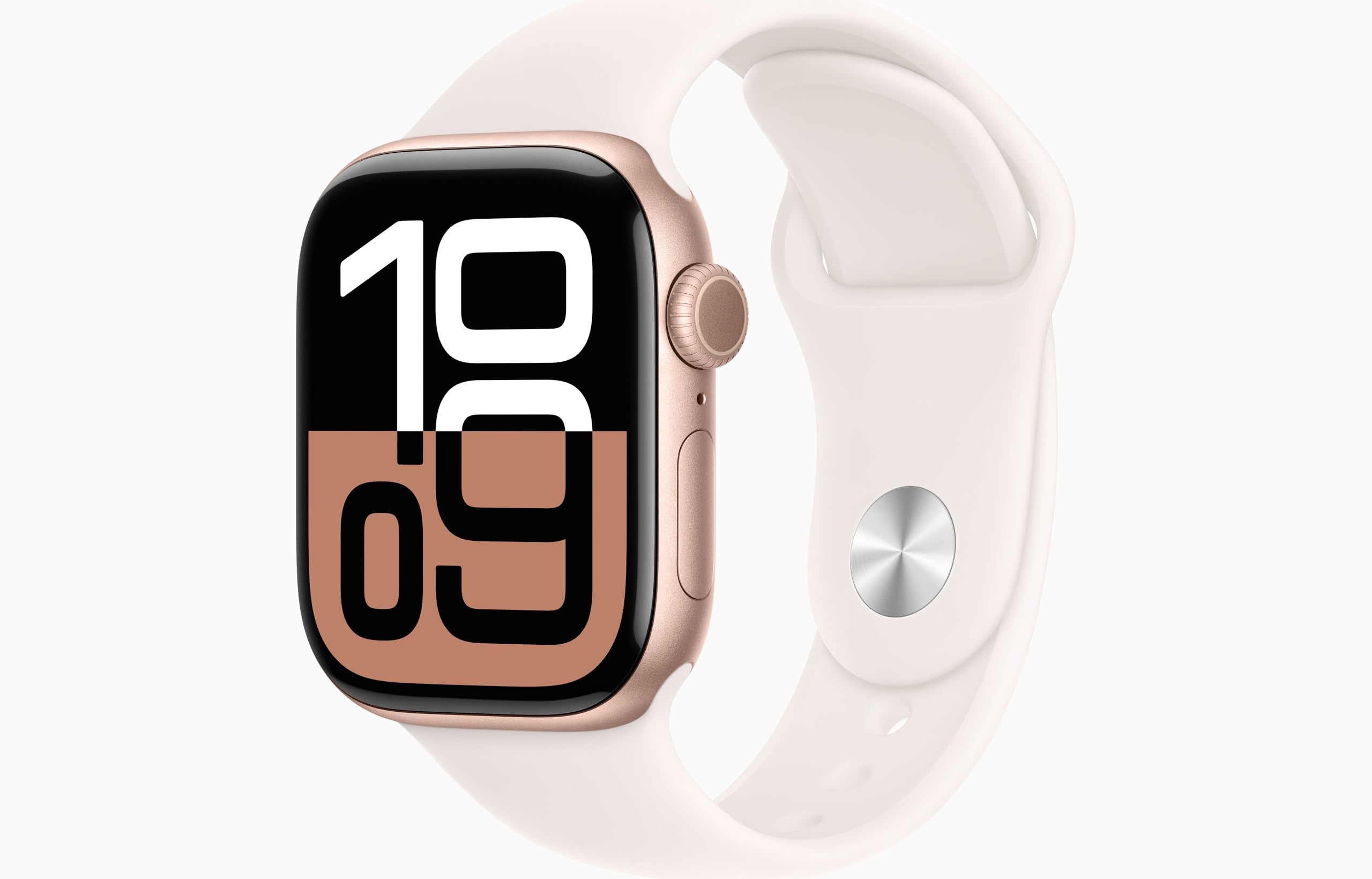 🌟 Super Deal! Apple Watch Series 10 [GPS, 42mm] - Aluminiumgehäuse Roségold mit Sportarmband Blassrosa, S/M (Generalüberholt) 🌟 Angebot bei HelloDeals