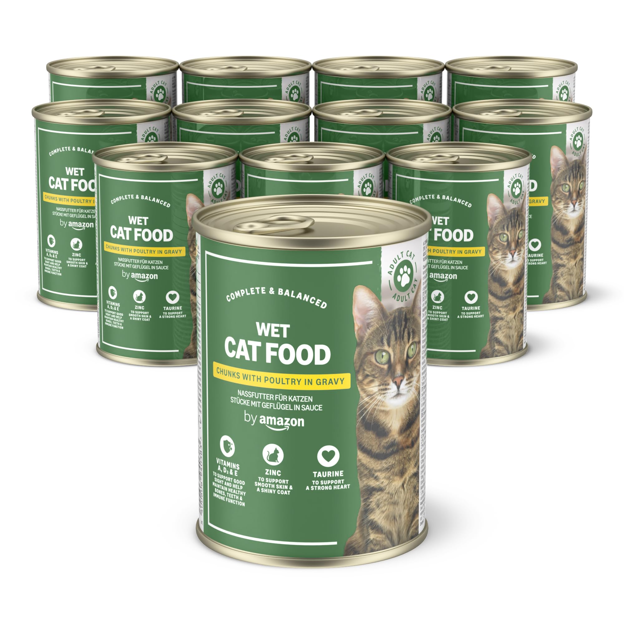 🐱 Amazon Katzenfutter Deal: Nassfutter Stücke mit Geflügel in Sauce - 12er Pack 415g Dosen Angebot bei HelloDeals