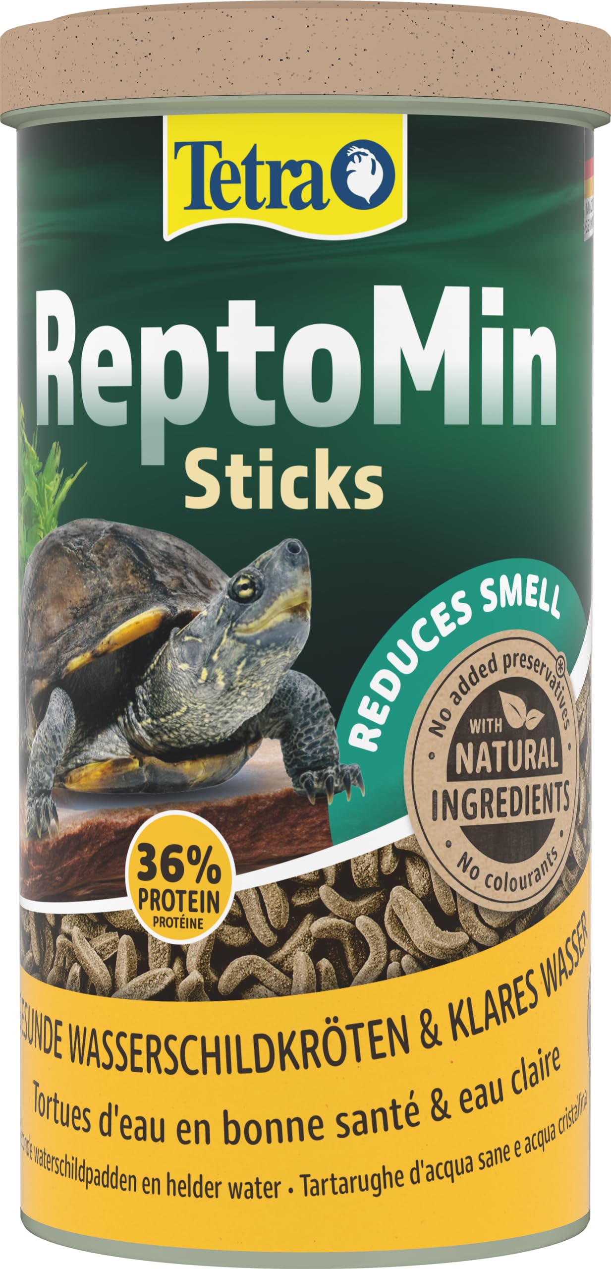 🐢🌿 Tetra ReptoMin Sticks Schildkröten-Futter - 1 Liter Dose - 1er Pack 🌿🐢 Angebot bei HelloDeals