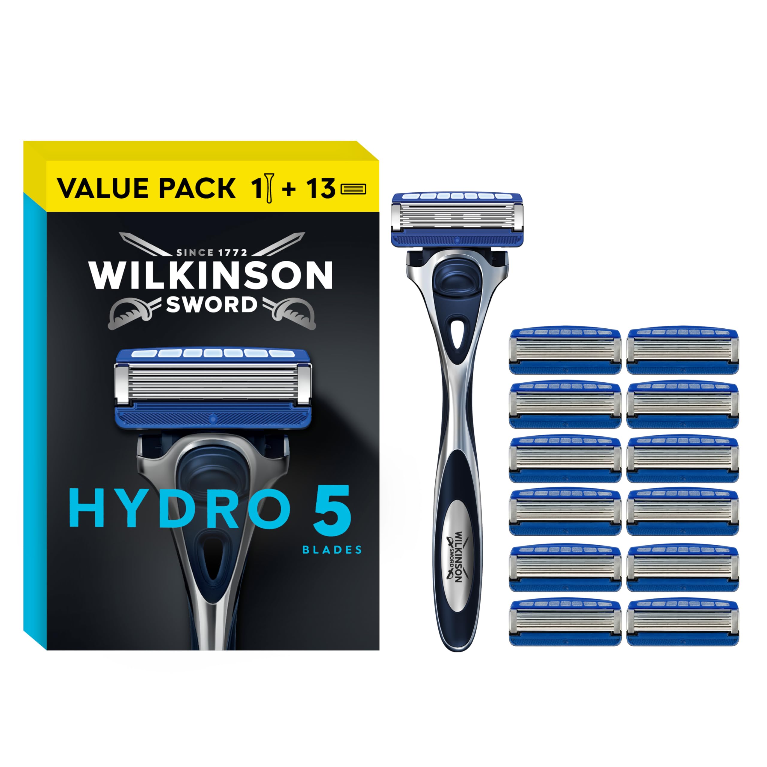 Wilkinson Sword - Hydro 5 Rasierer für Männer mit 13 Klingen ✂️ Angebot bei HelloDeals