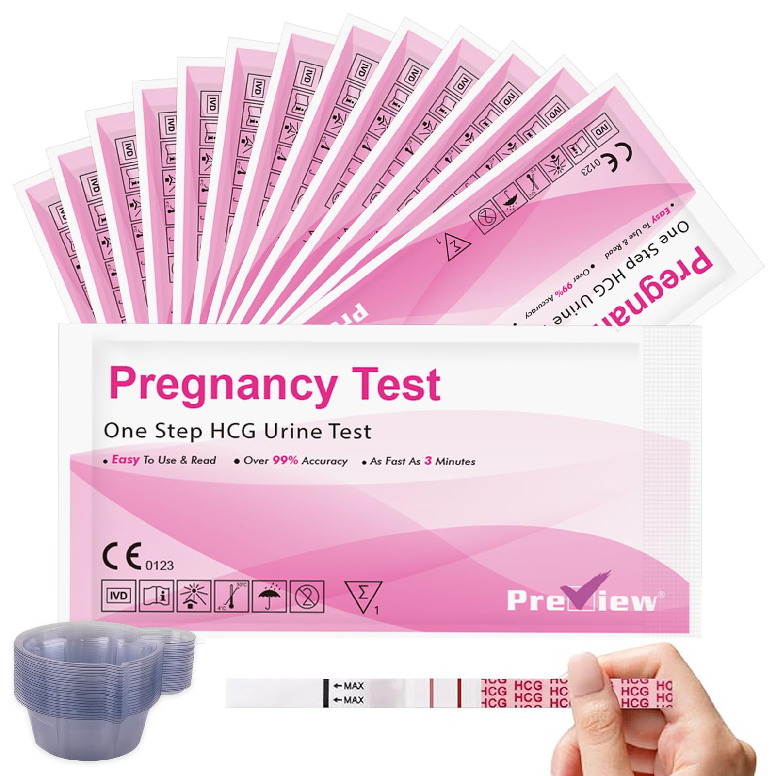 🤰🔍 25 Schwangerschaftstest Frühtest Streifen 10 mIU/ml hCG Test 👶🎉 Angebot bei HelloDeals