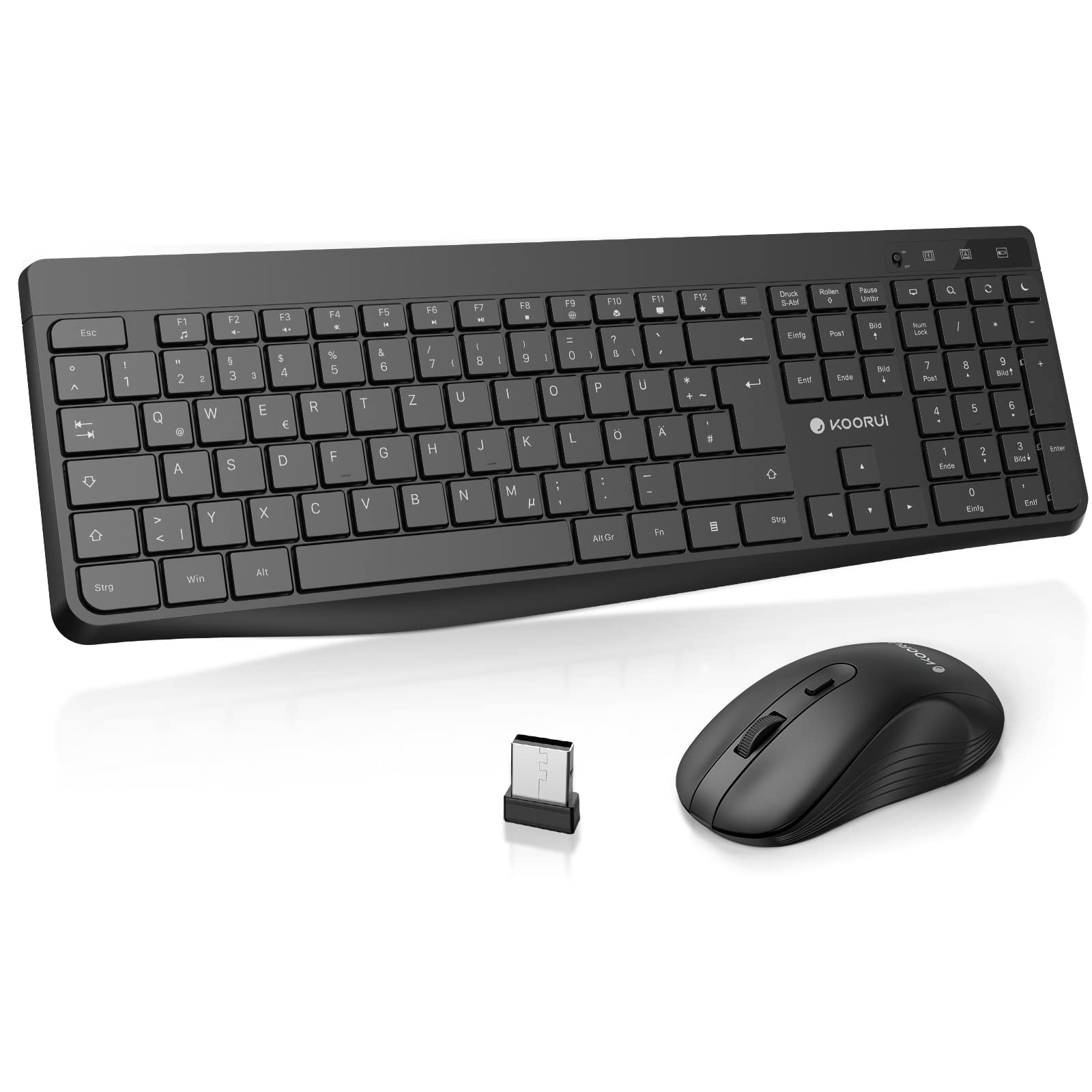 🌟 KOORUI Tastatur und Maus Kabellos Set - Leise & Präzise 🖱️ Angebot bei HelloDeals