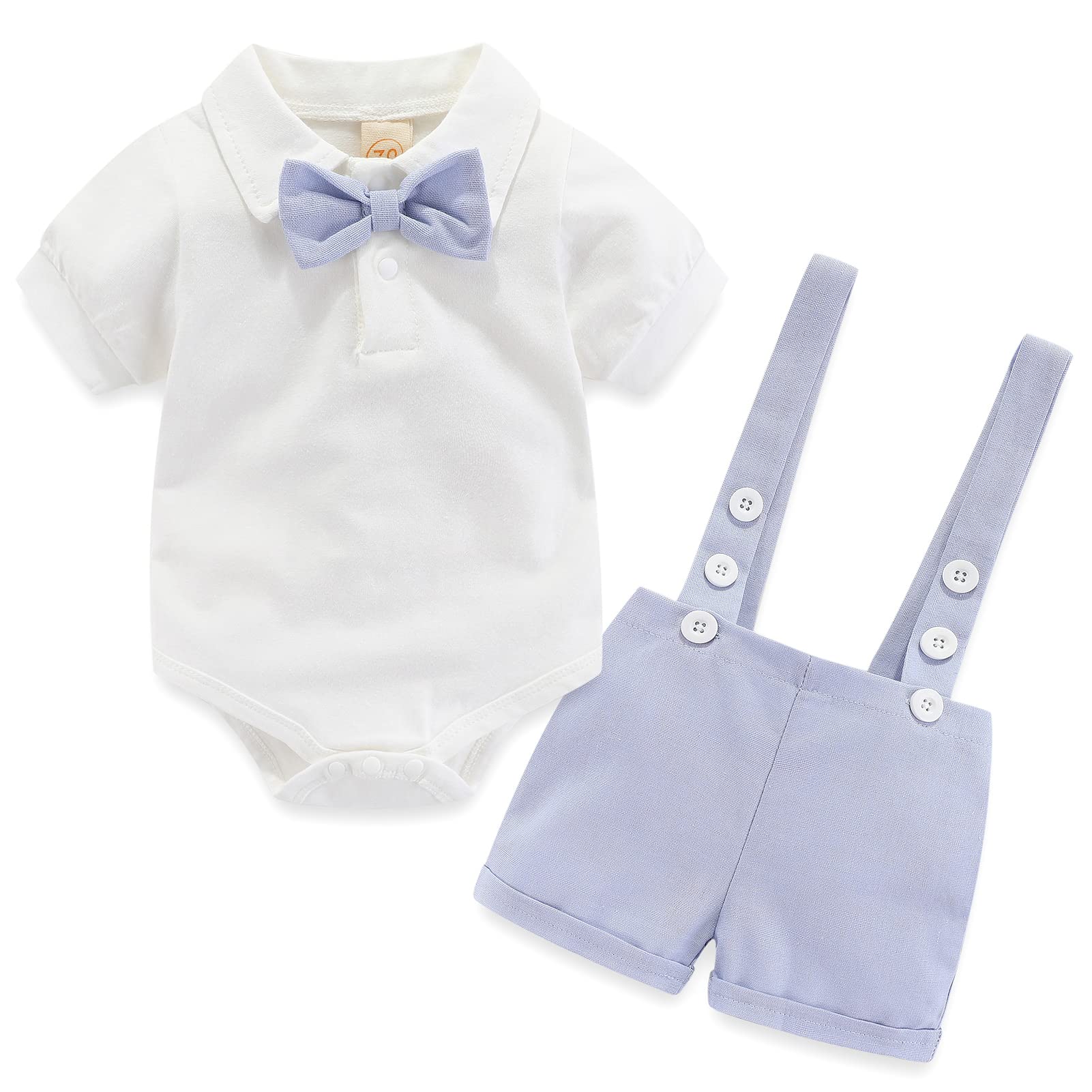 👶🎩 Gajaous Baby Jungen Gentleman Anzüge - Festliche Taufe Hochzeit Gentleman Shorts Set Angebot bei HelloDeals