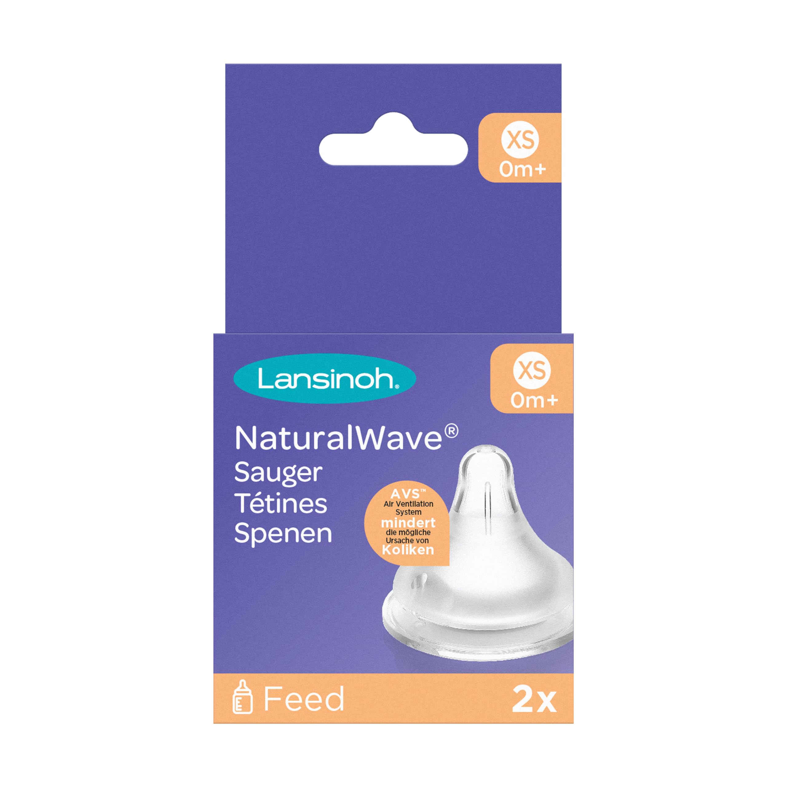 🍼 Super Deal: Lansinoh NaturalWave Sauger, Gr. XS - 2 Stück Angebot bei HelloDeals