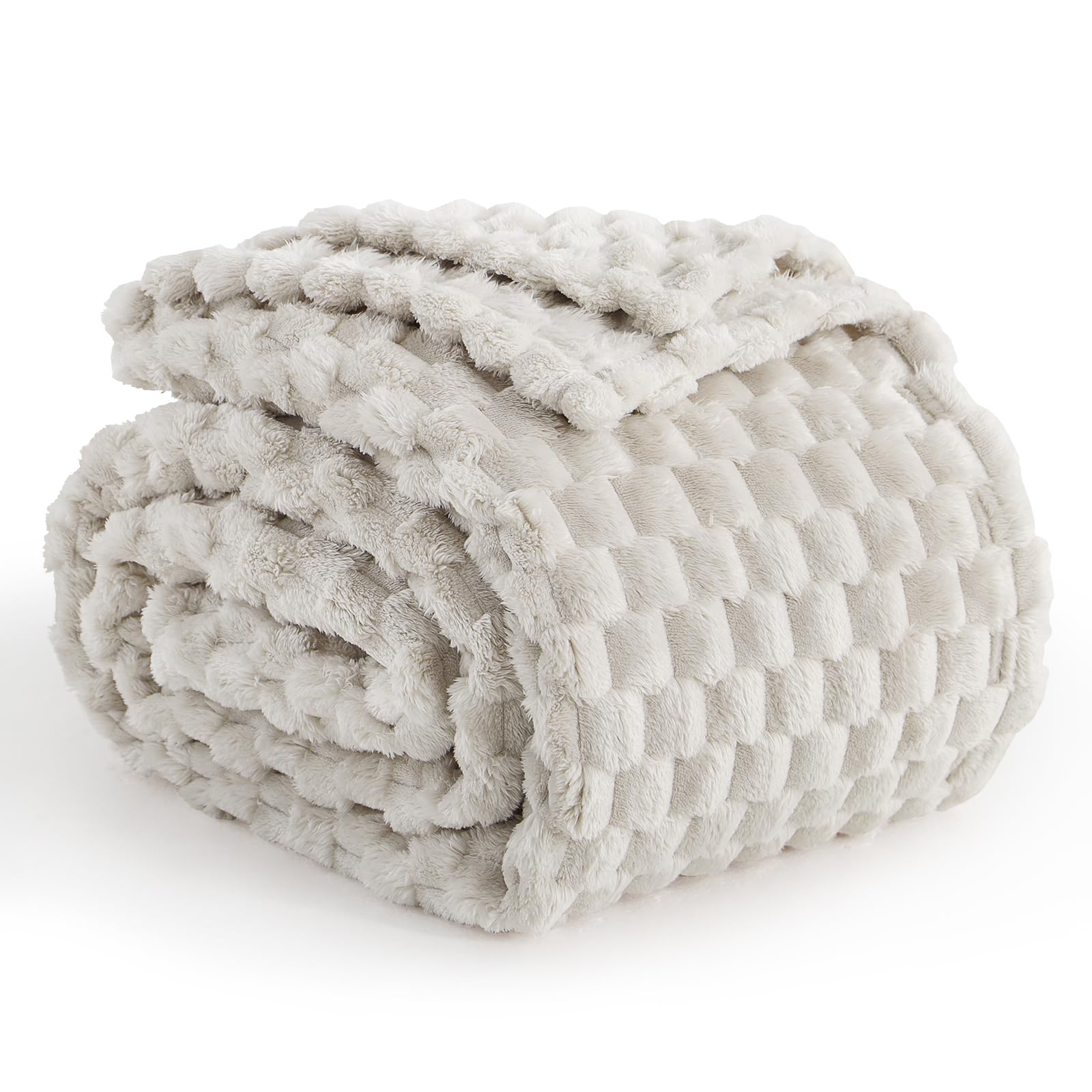 Aisbo Kuscheldecke Flauschig Decke Beige - Fleecedecke 150x200 cm XL 🛋️🌟 Angebot bei HelloDeals