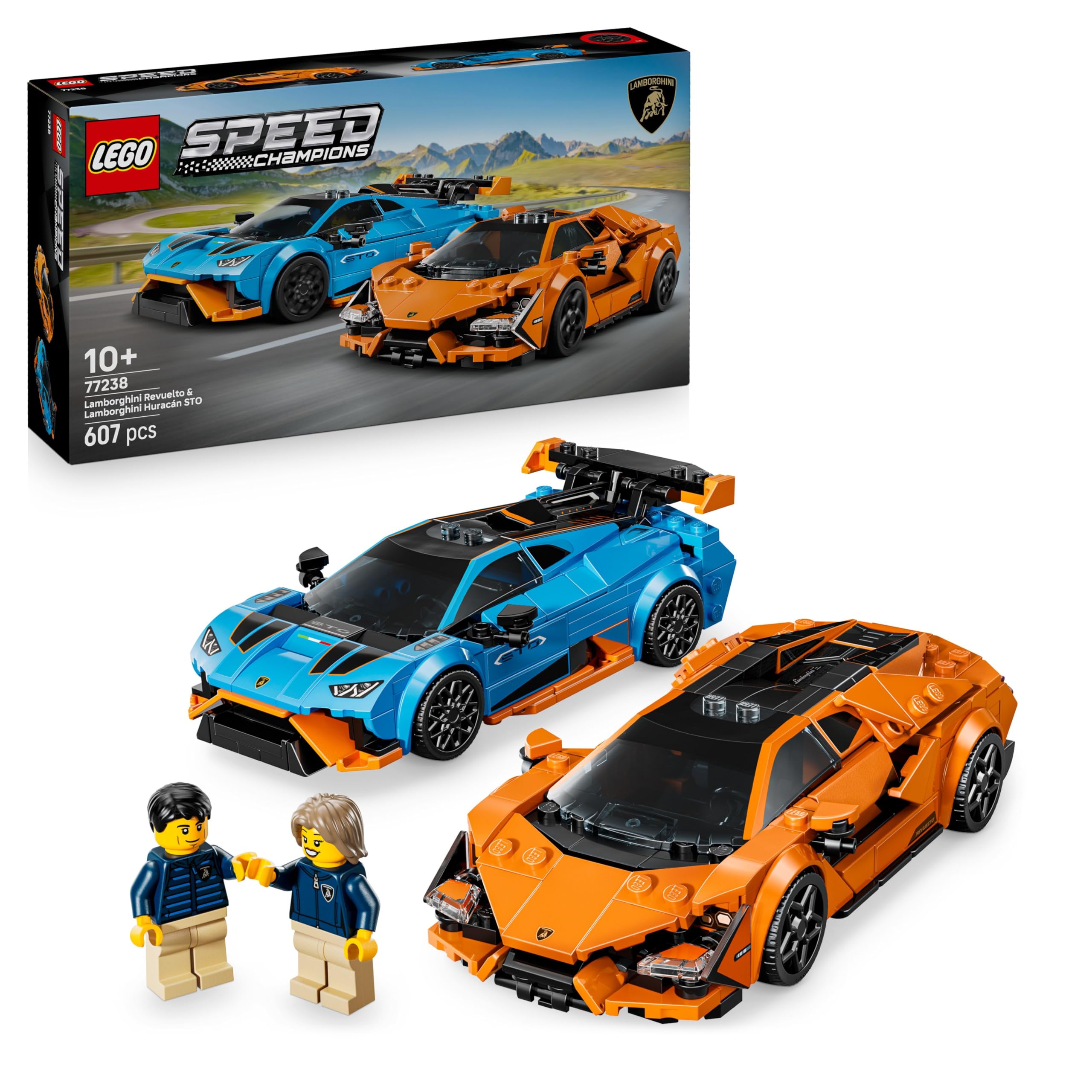 LEGO Speed Champions Lamborghini Revuelto und Huracán STO Auto Set mit 2 Rennwagen und 2 Fahrer Minifiguren - Spielzeug für Auto Fans - Kreatives Geschenk für Jungen ab 9 Jahren - 77238 Angebot bei HelloDeals