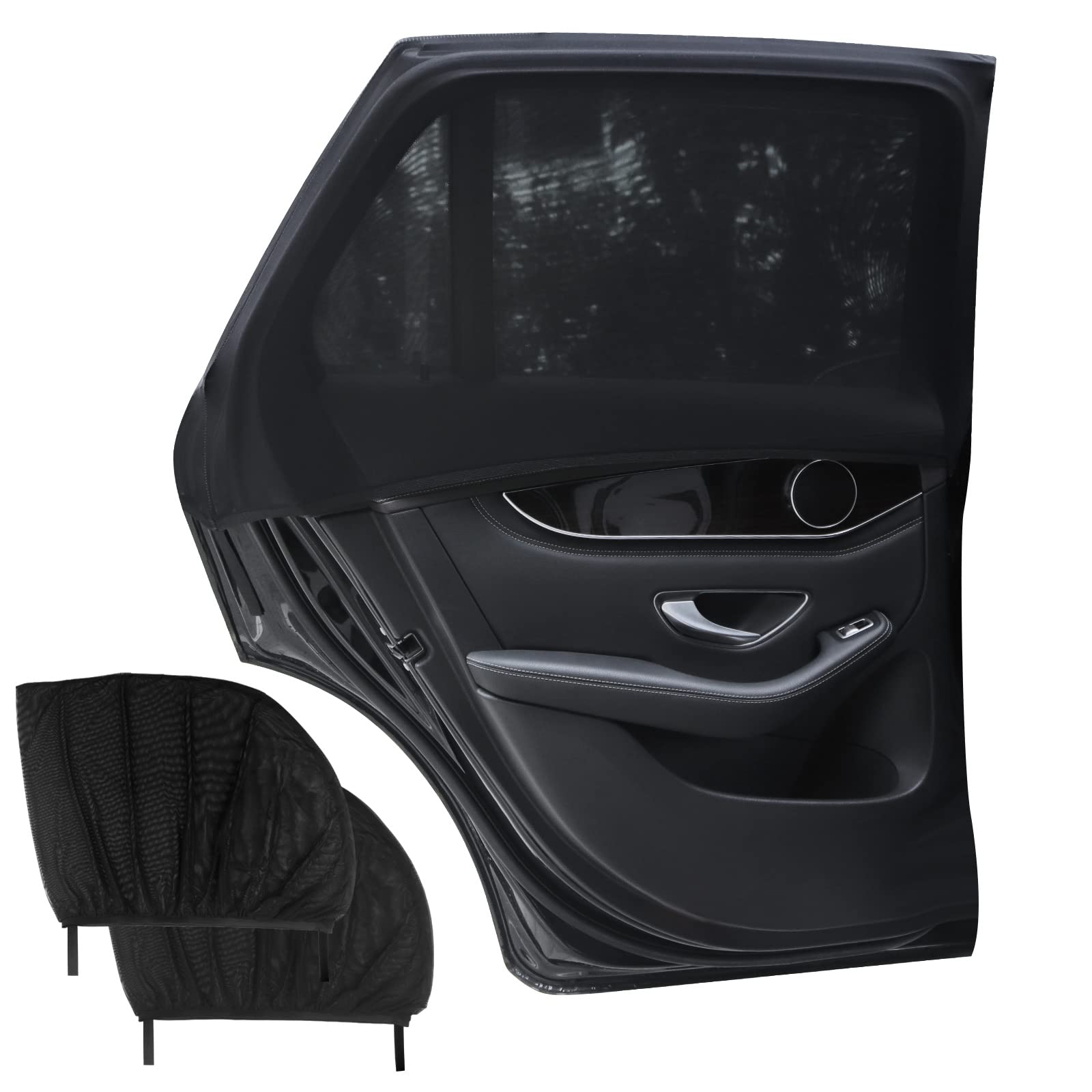 Lechin Sonnenschutz Auto Baby Universal Netz für UV-Schutz Hitzeschutz Kinder Seitenscheibe 2 Stück (L), Personenkraftwagen Angebot bei HelloDeals