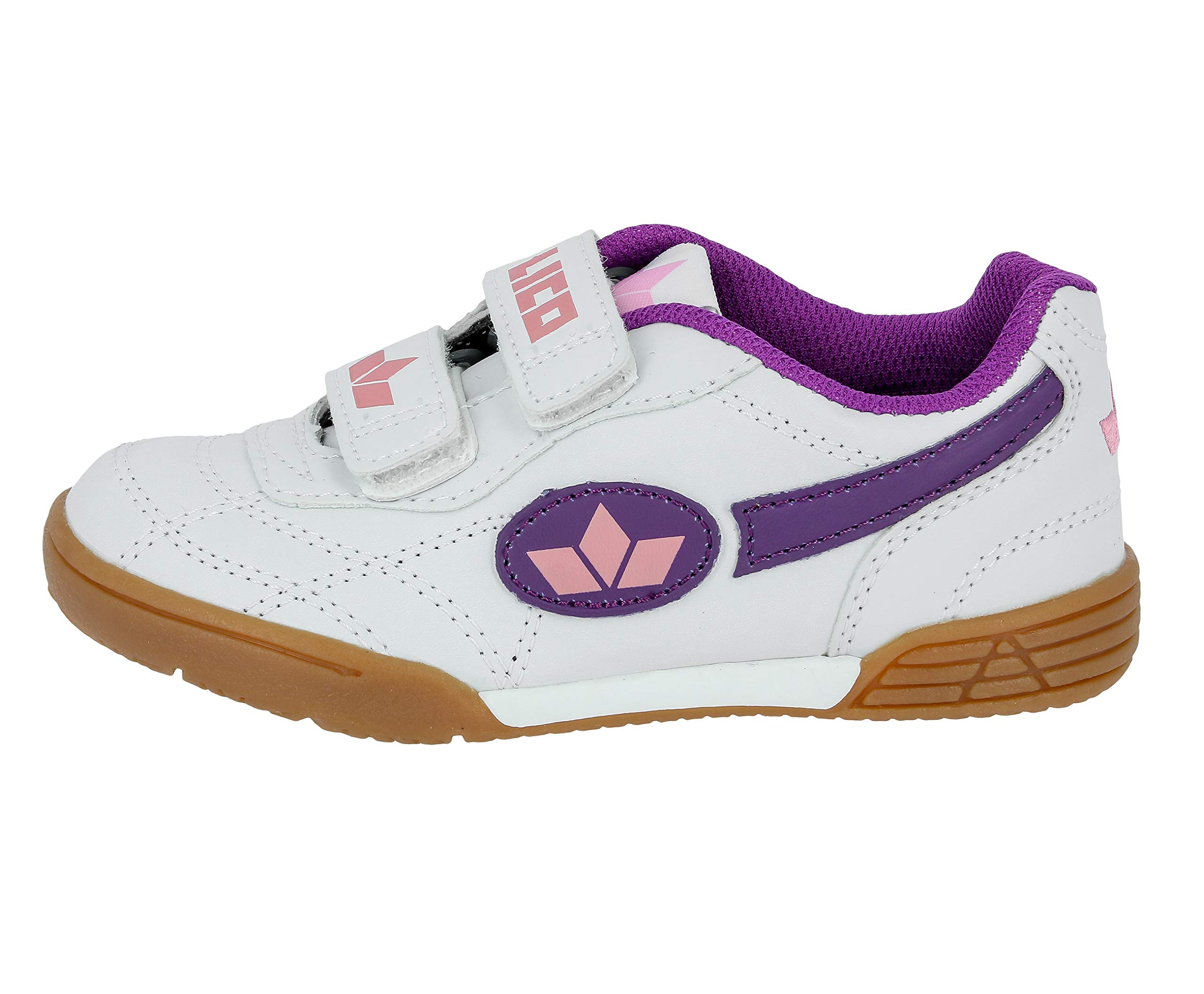 🔥 Mega Sale! Lico Unisex Kinder Bernie V Hallenturnschuhe 37 EU - Weiss Lila Rosa Angebot bei HelloDeals