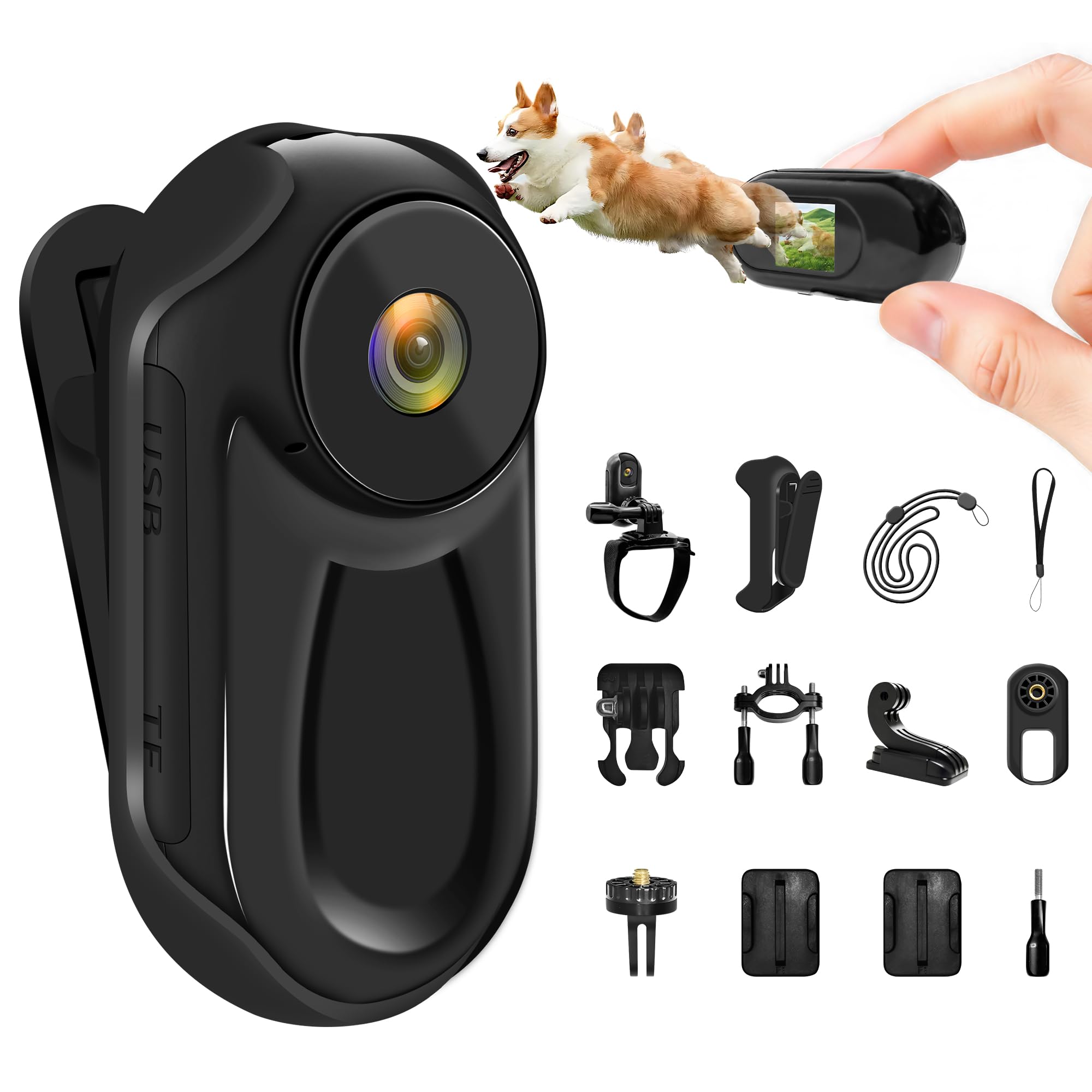 Mini Action Cam,Bodycam Körperkamera Mini 1080P 📷🌟 Angebot bei HelloDeals