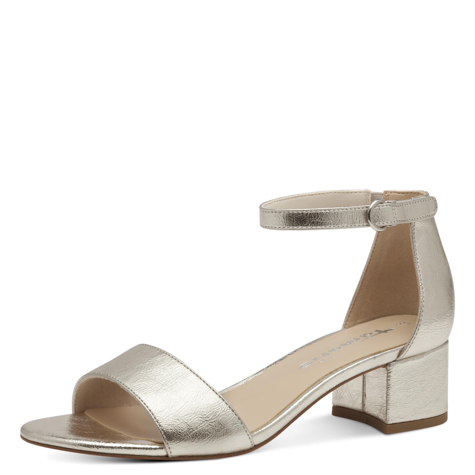 👡 Tamaris Sandalette Damen Vegan Elegant 38 EU Platinum 👡 Angebot bei HelloDeals