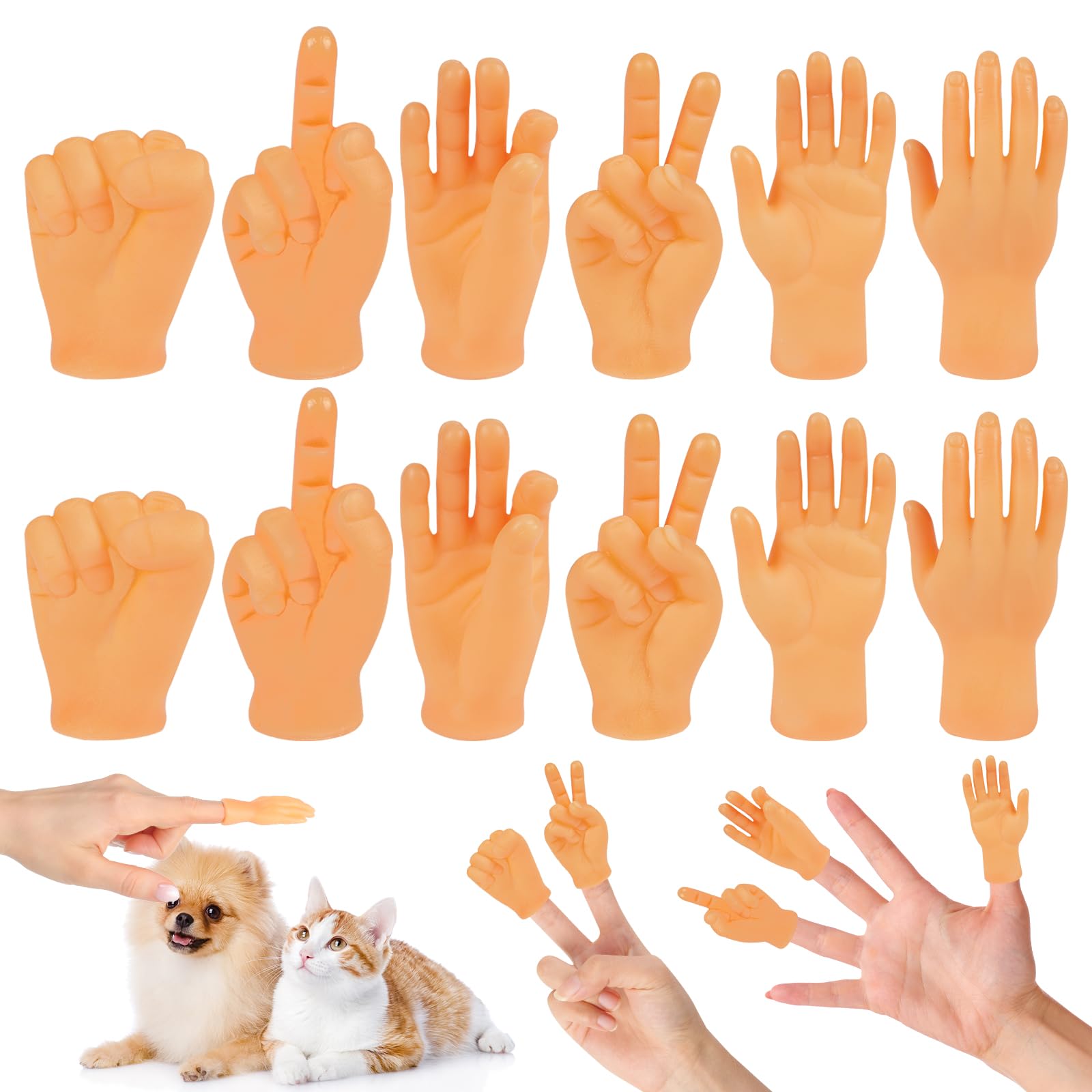 Kleine Fingerpuppe Set, 12 Stück Mini Hände 👐🎉 Angebot bei HelloDeals