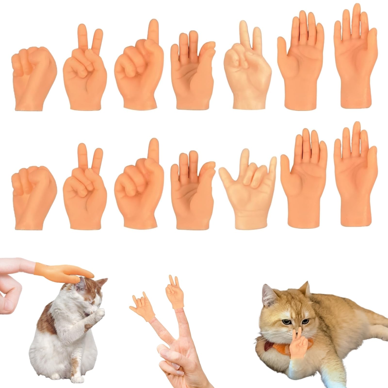 🎉 Deal des Tages: Mini Hände Fingerpuppen Set 16 Stück 🎉 Angebot bei HelloDeals