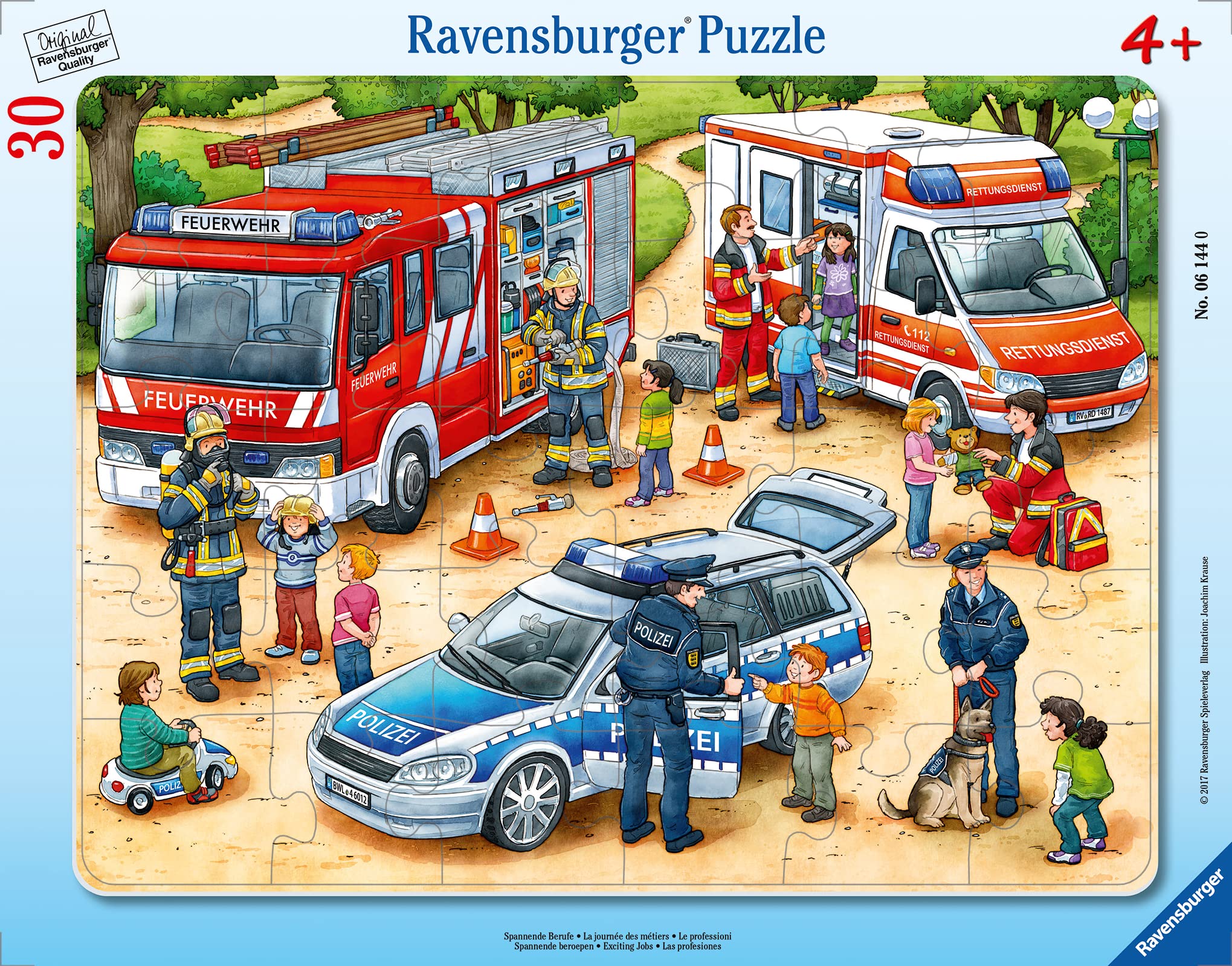 🧩 Ravensburger Kinderpuzzle - Spannende Berufe - Rahmenpuzzle für Kinder ab 4 Jahren Angebot bei HelloDeals
