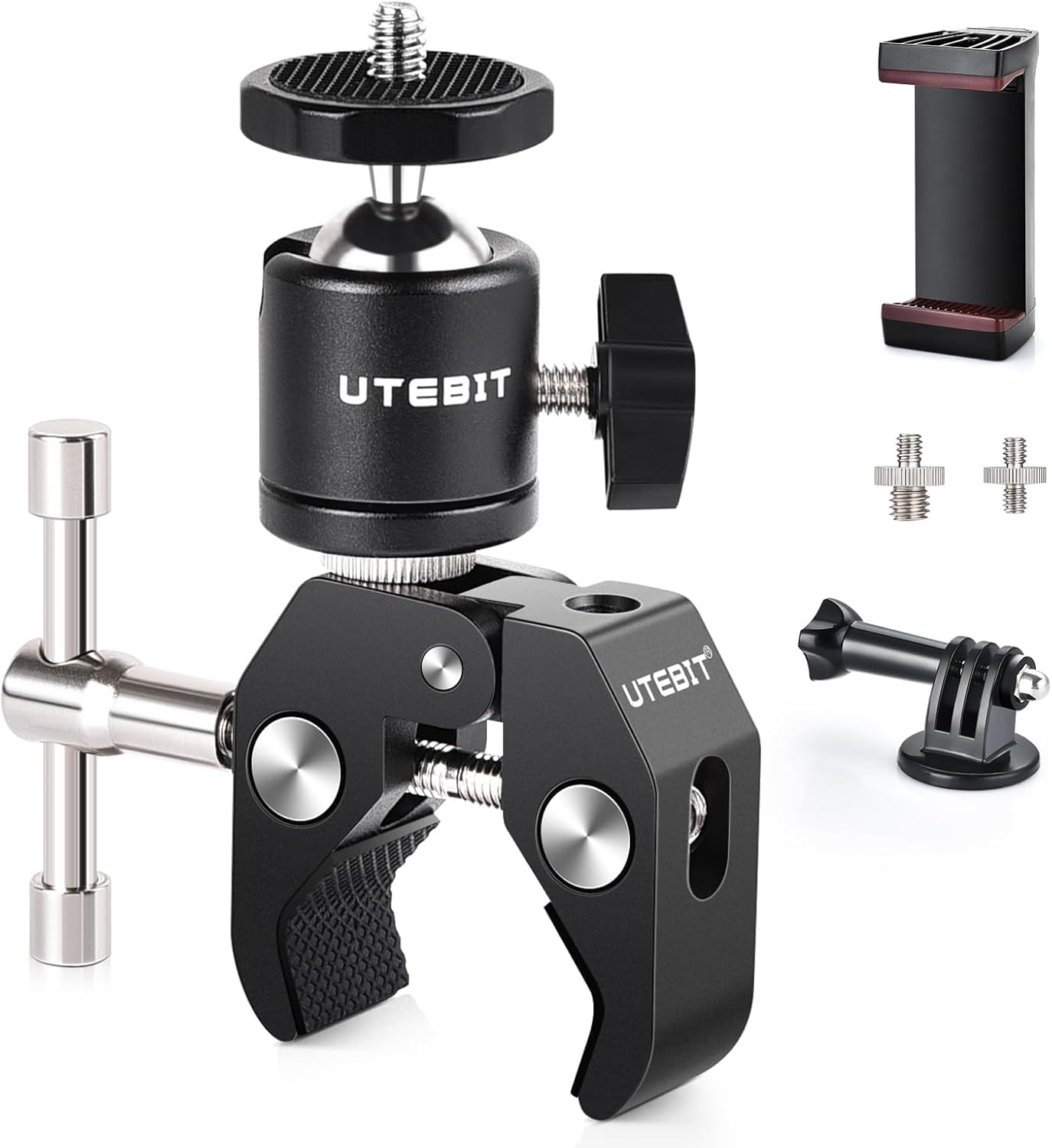 📸 UTEBIT Super Klemme Stativ Gelenk-Kugelkopf Blitzschuh-Stativkopf 🌟 Angebot bei HelloDeals