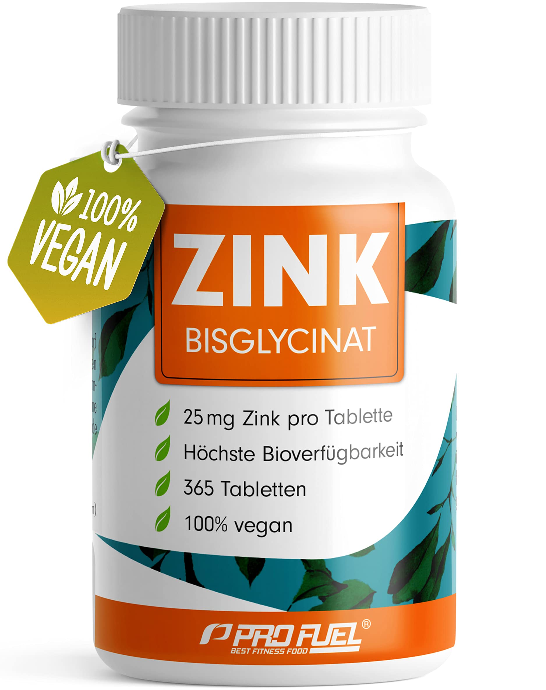 Zink 25mg - 365 Tabletten (vegan) mit Zinkbisglycinat Angebot bei HelloDeals