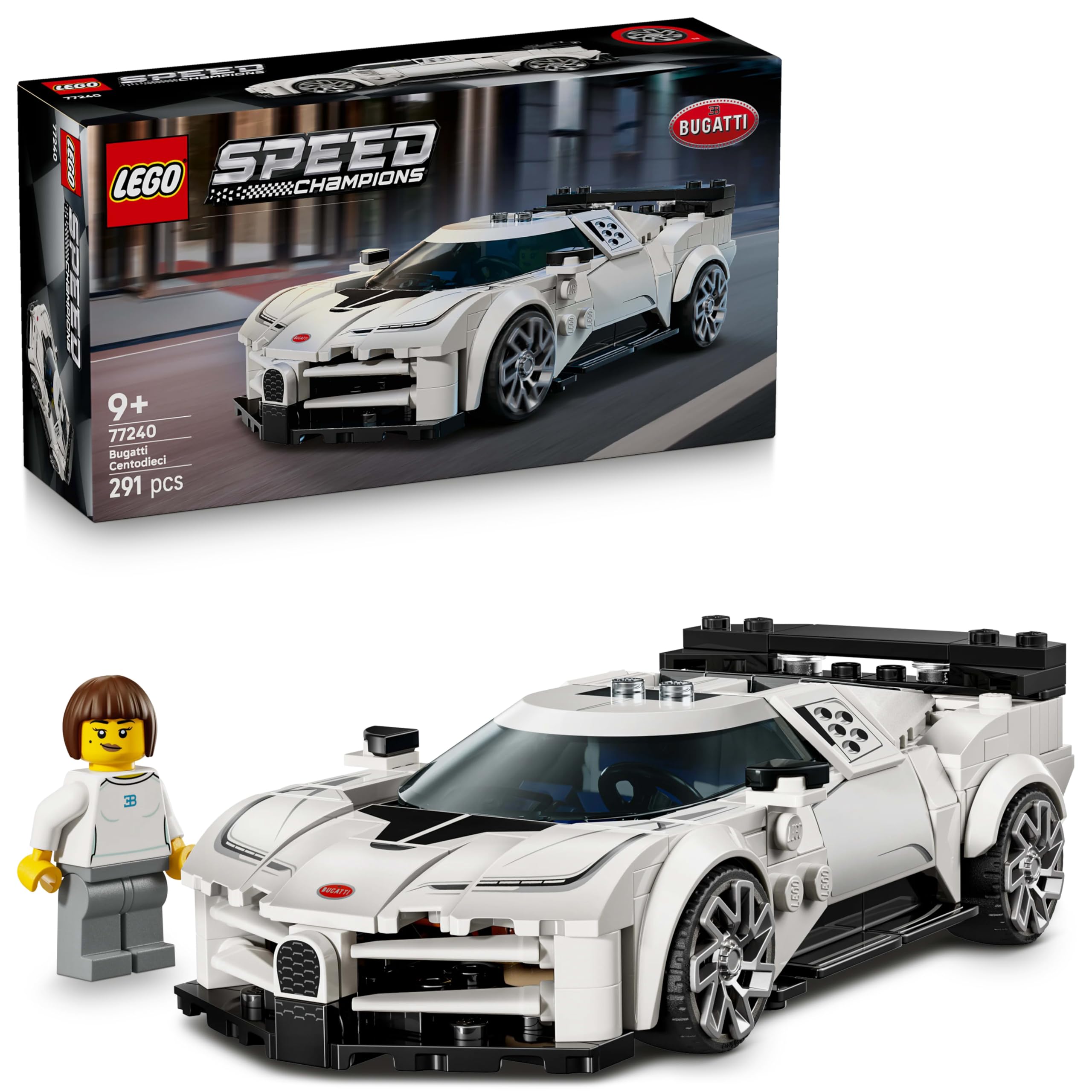 🚗 LEGO Speed Champions Bugatti Centodieci Hypersportwagen (77240) - Tolles Spielzeug für Kinder! 🎁 Angebot bei HelloDeals