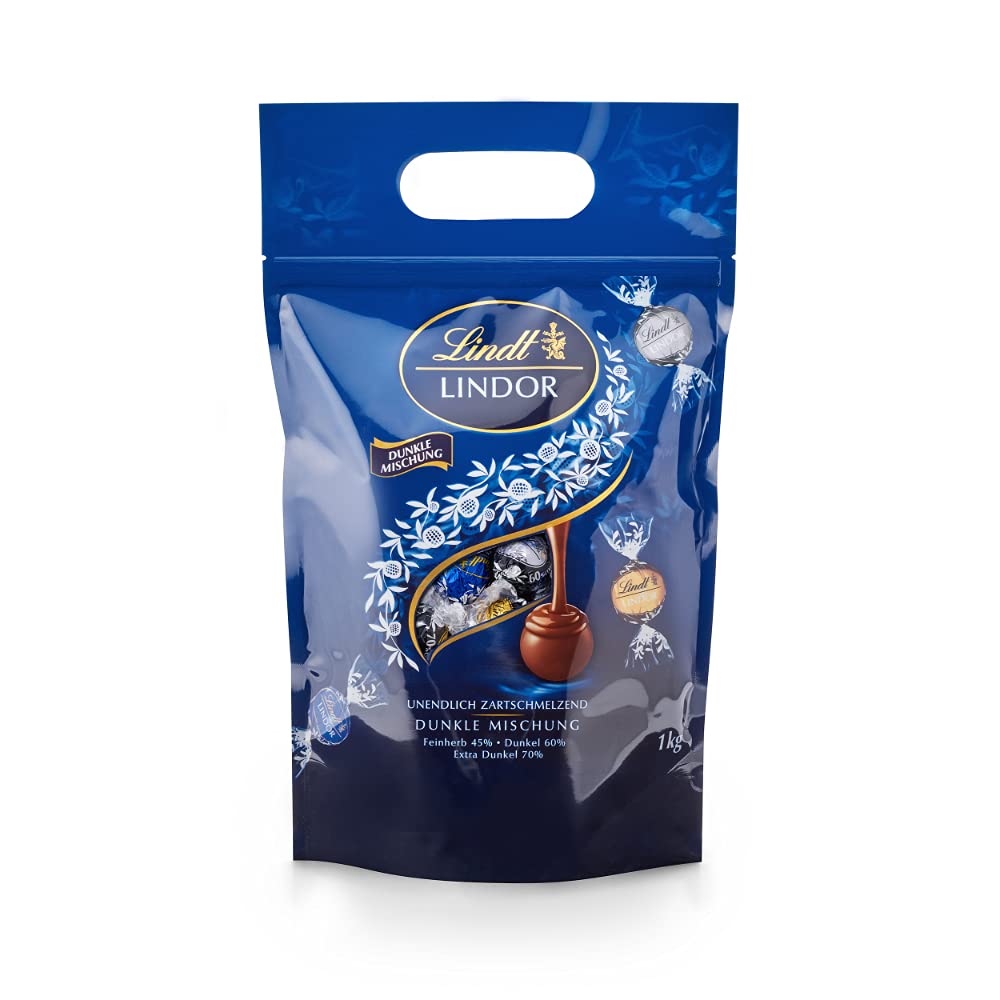 Angebot: Lindt LINDOR Schokoladen Kugeln Dunkle Mischung 1kg Beutel 🍫🎁 Angebot bei HelloDeals