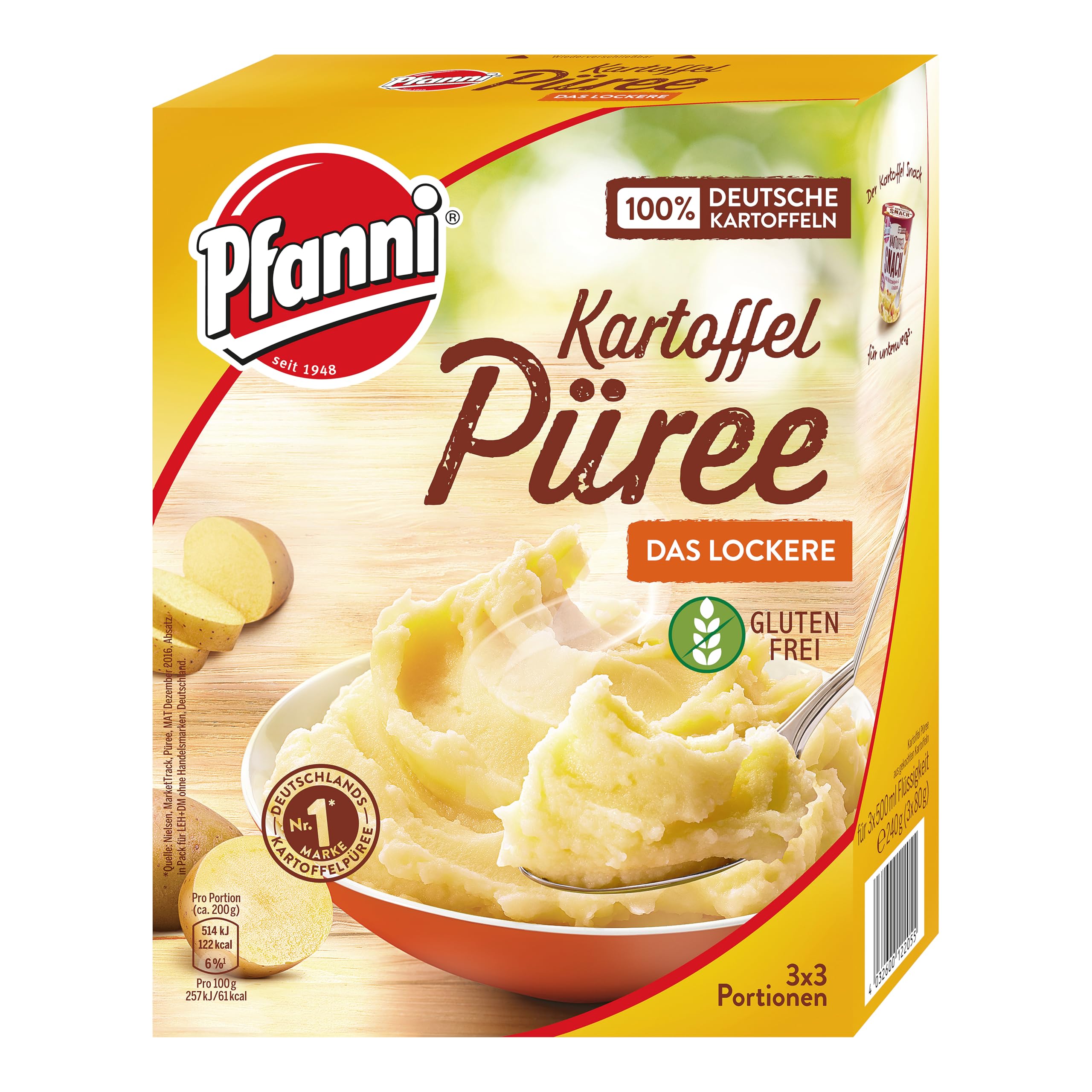 🥔 Pfanni Kartoffel Püree Das Lockere - 3x 3 Portionen 240 g (1er Pack) 🍽️ Angebot bei HelloDeals