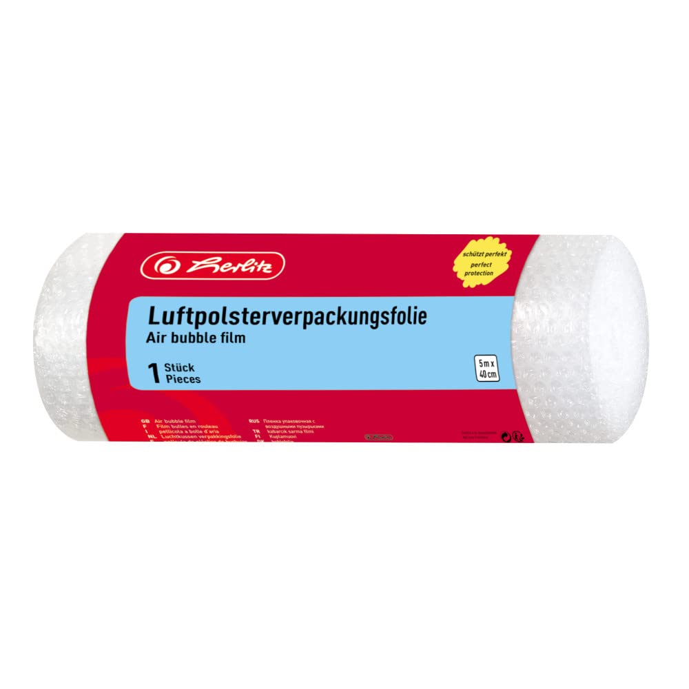 Herlitz Luftpolsterfolie, gerollt, 5 m x 40 cm 📦🛡️ Angebot bei HelloDeals