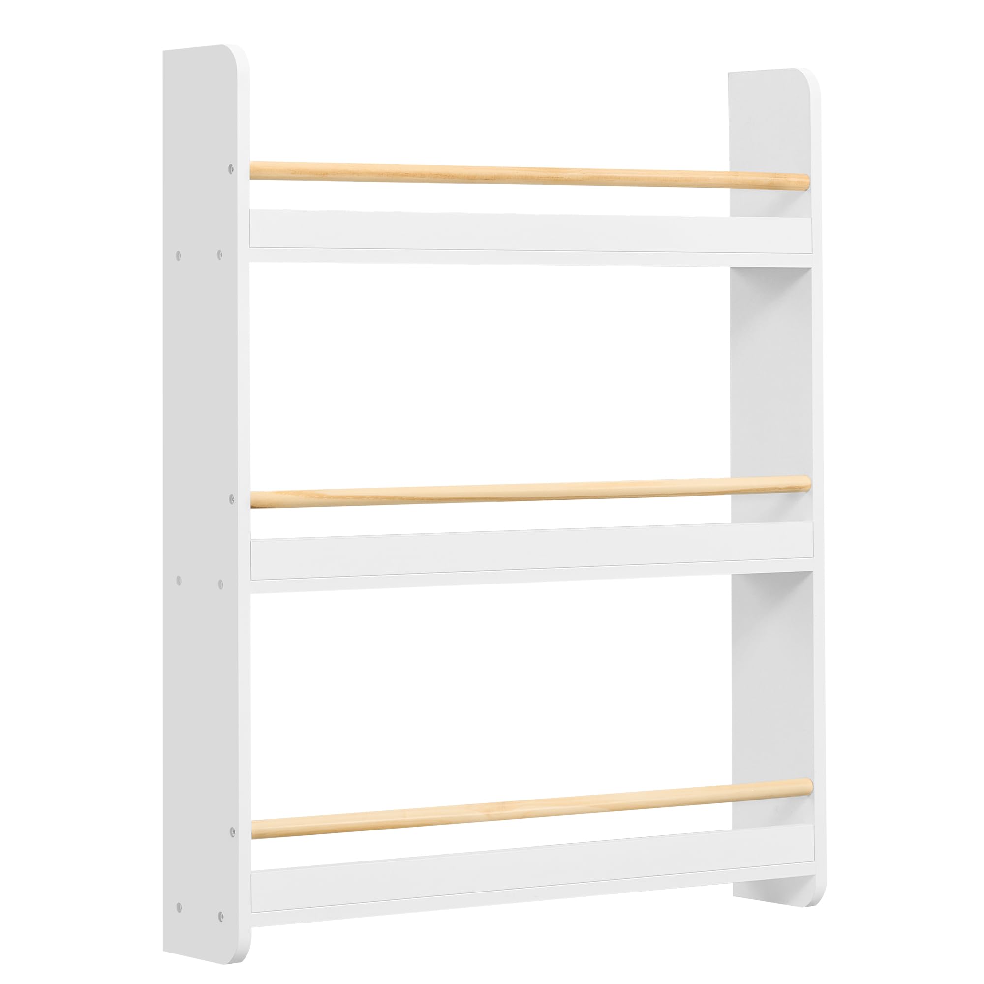 📚 SONGMICS Bücherregal Kinder - 3 Ebenen, weiß-naturfarben Angebot bei HelloDeals