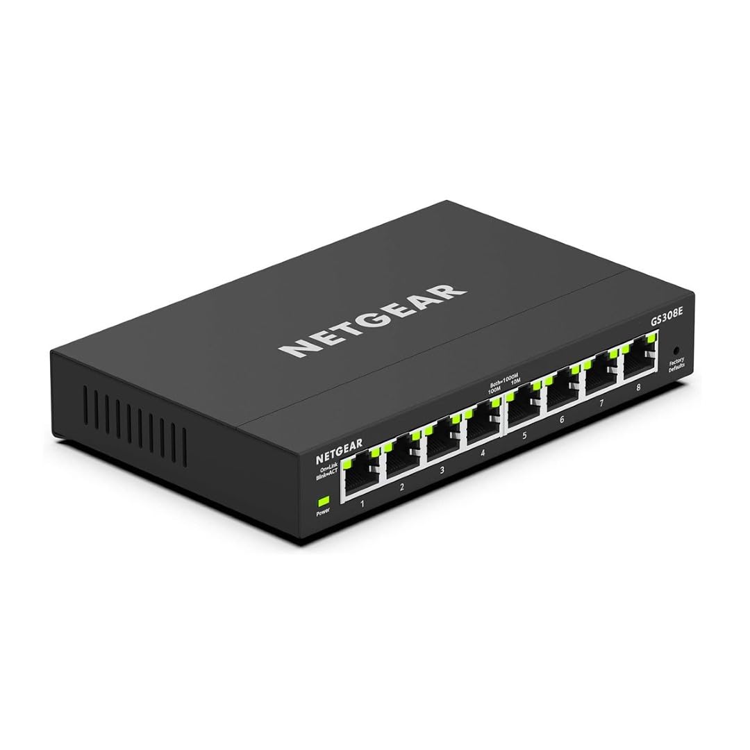 NETGEAR GS308E Managed Switch 8 Port Gigabit Ethernet LAN Switch Plus 🚀🔧🔌 Angebot bei HelloDeals