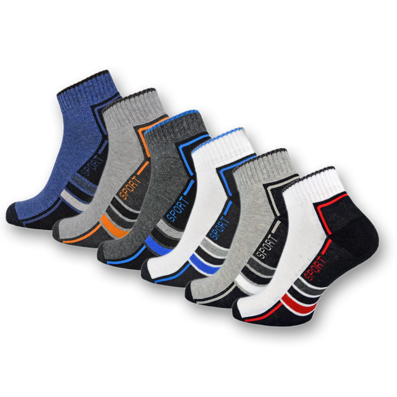 🧦 Sneaker Socken Quarter Sportsocken Herren & Damen (6 oder 12 Paar) 🏃‍♂️ Angebot bei HelloDeals