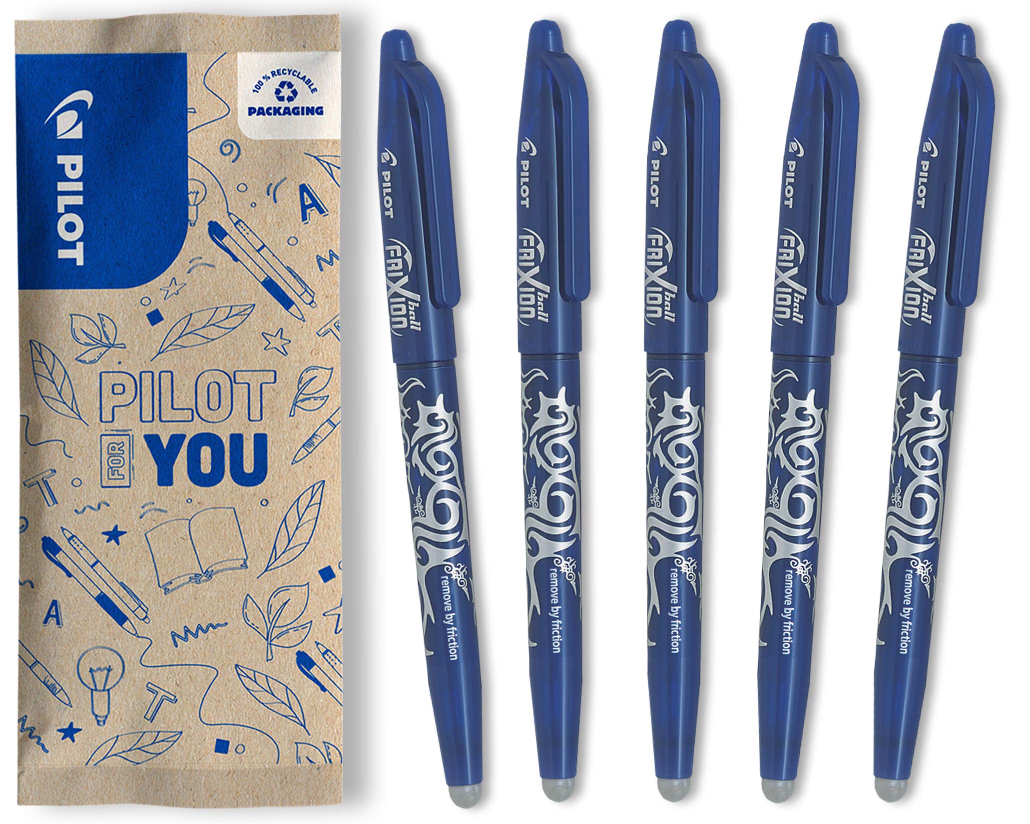 🖊️ PILOT - FriXion Ball 0.7 Set - 5 Stück Blau Angebot bei HelloDeals