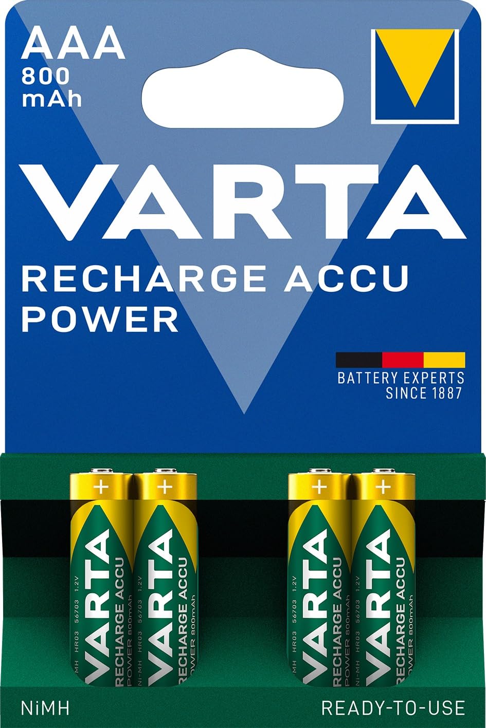 🔋😍 Super Deal! VARTA RECHARGE ACCU Power AAA 800mAh Blister 4 für nur 7.71€ Angebot bei HelloDeals