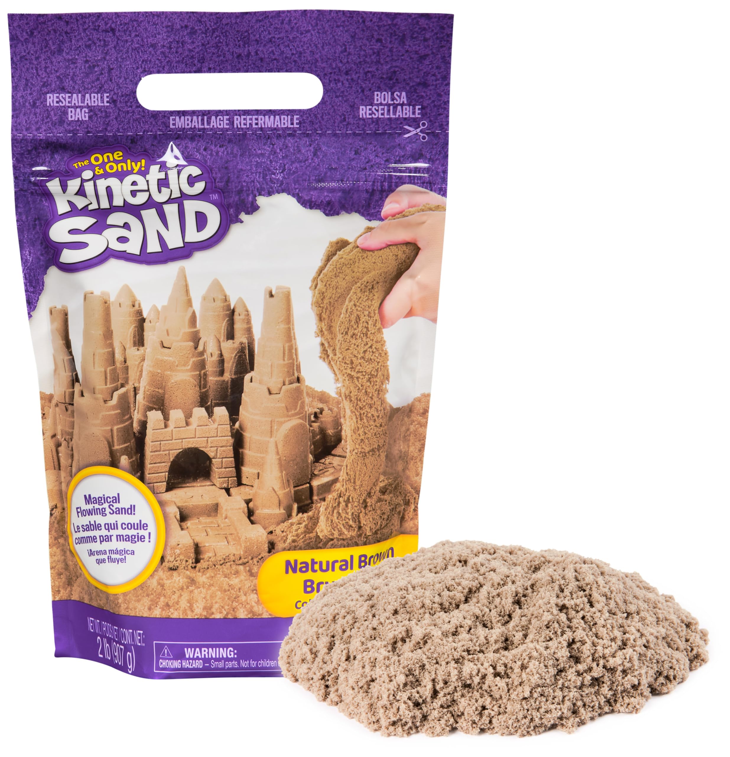 Kinetic Sand Beutel naturbraun, 907 g - magischer Spielsand aus Schweden Angebot bei HelloDeals