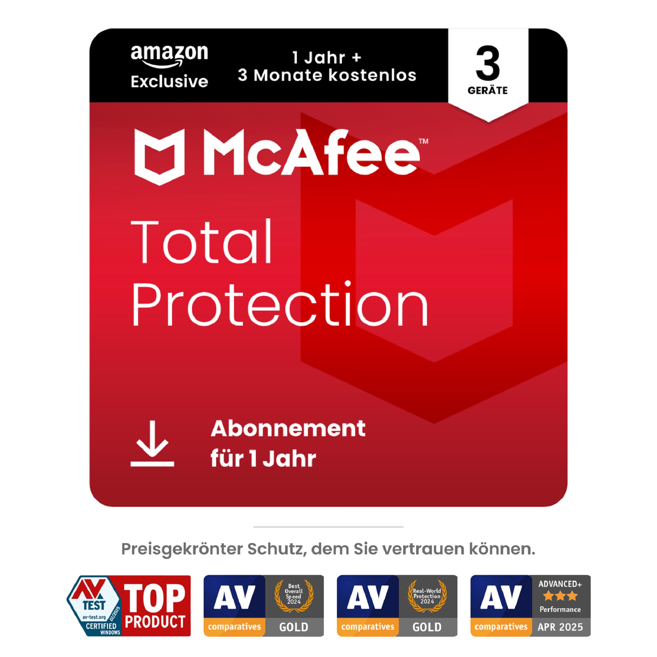🔒 McAfee Total Protection (3 Geräte) 2025 | 15 Monate | Secure VPN, Sicherheitssoftware Angebot bei HelloDeals