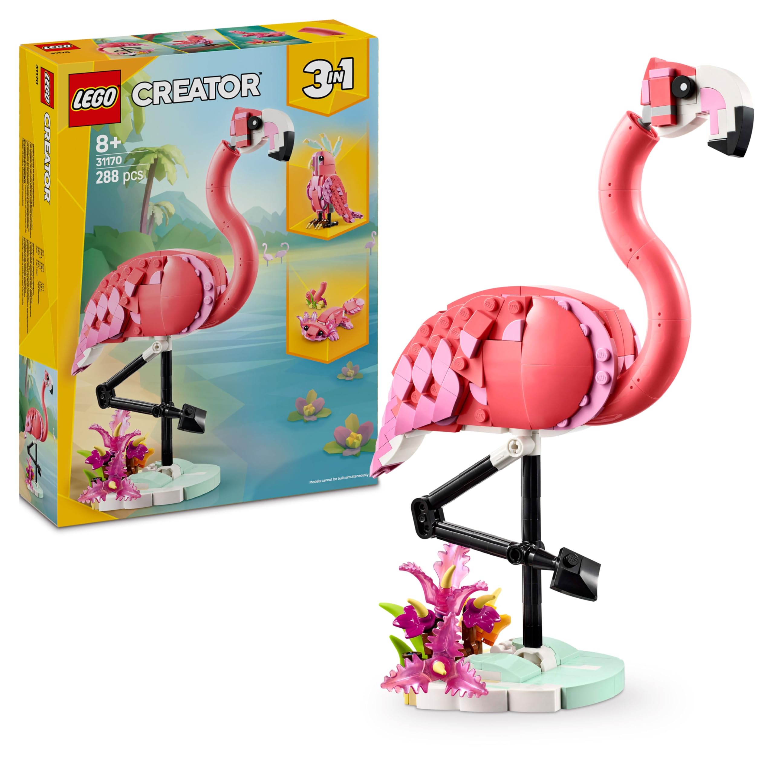 LEGO Creator 3in1 Wilde Tiere: Rosa Flamingo - Kreatives Spielzeug 🦩 Angebot bei HelloDeals