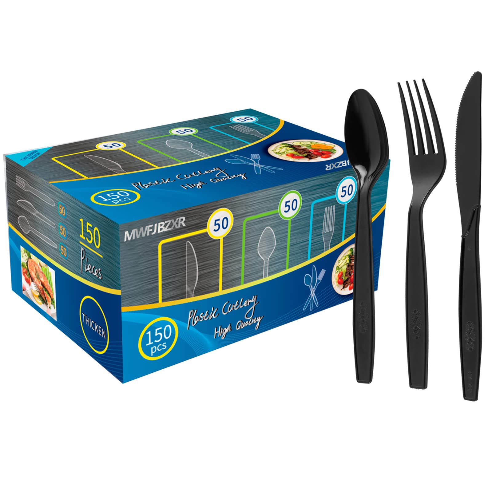 🍴 150Stück Wiederverwendbaren PlastikBesteck Set - Sonderangebot! Angebot bei HelloDeals