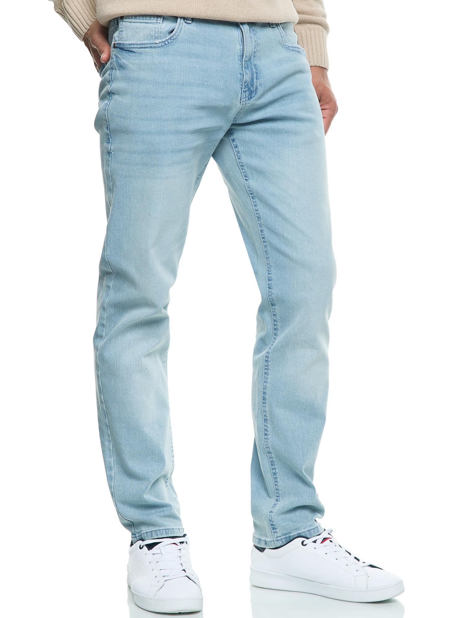 👖🌤️ Indicode Herren INSantino Jeanshose | Light Cloud 32W / 32L | Denim Stretch Jeans Männer Angebot bei HelloDeals