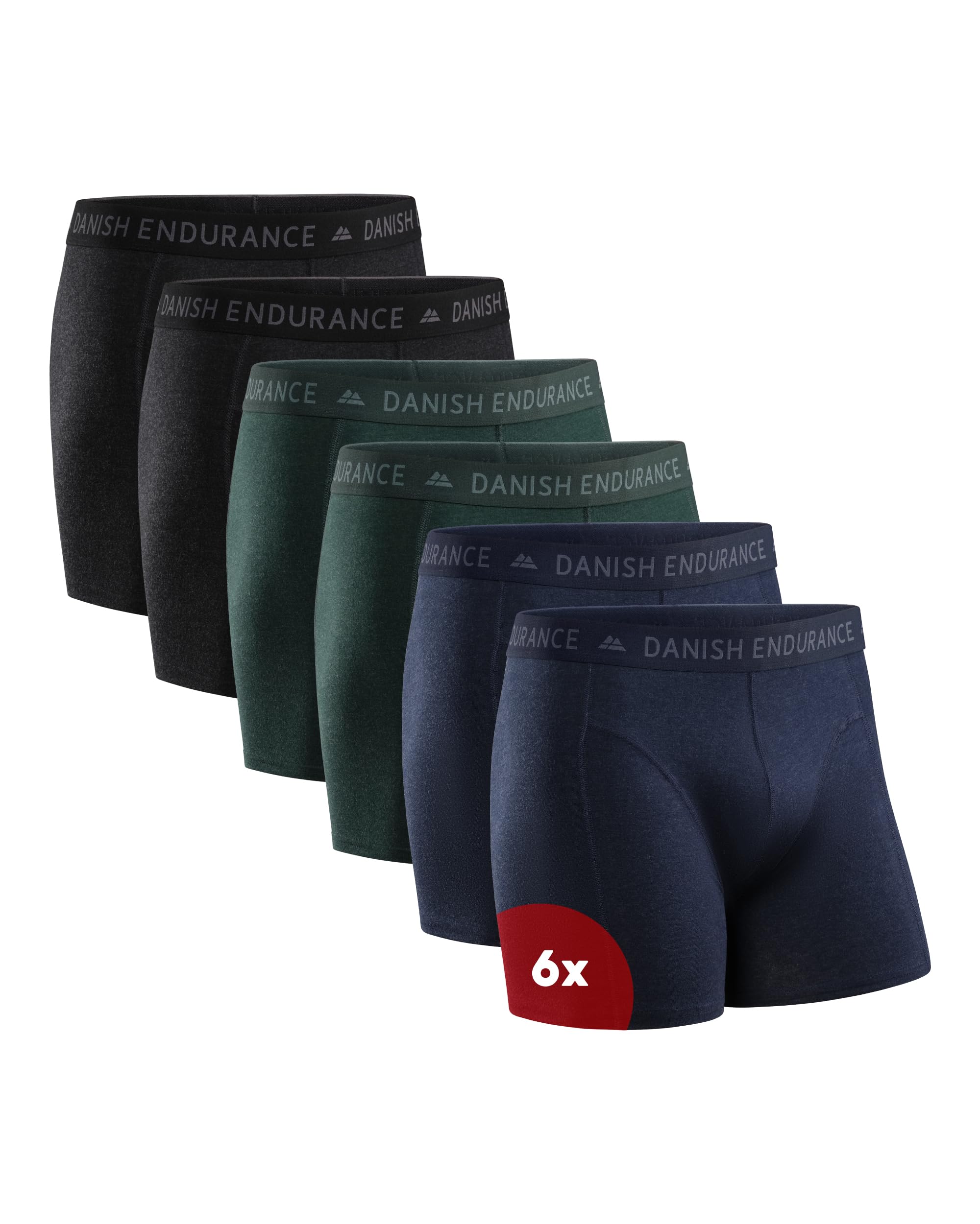 🩲 DANISH ENDURANCE 6er Pack Boxershorts Herren 🩲 Angebot bei HelloDeals