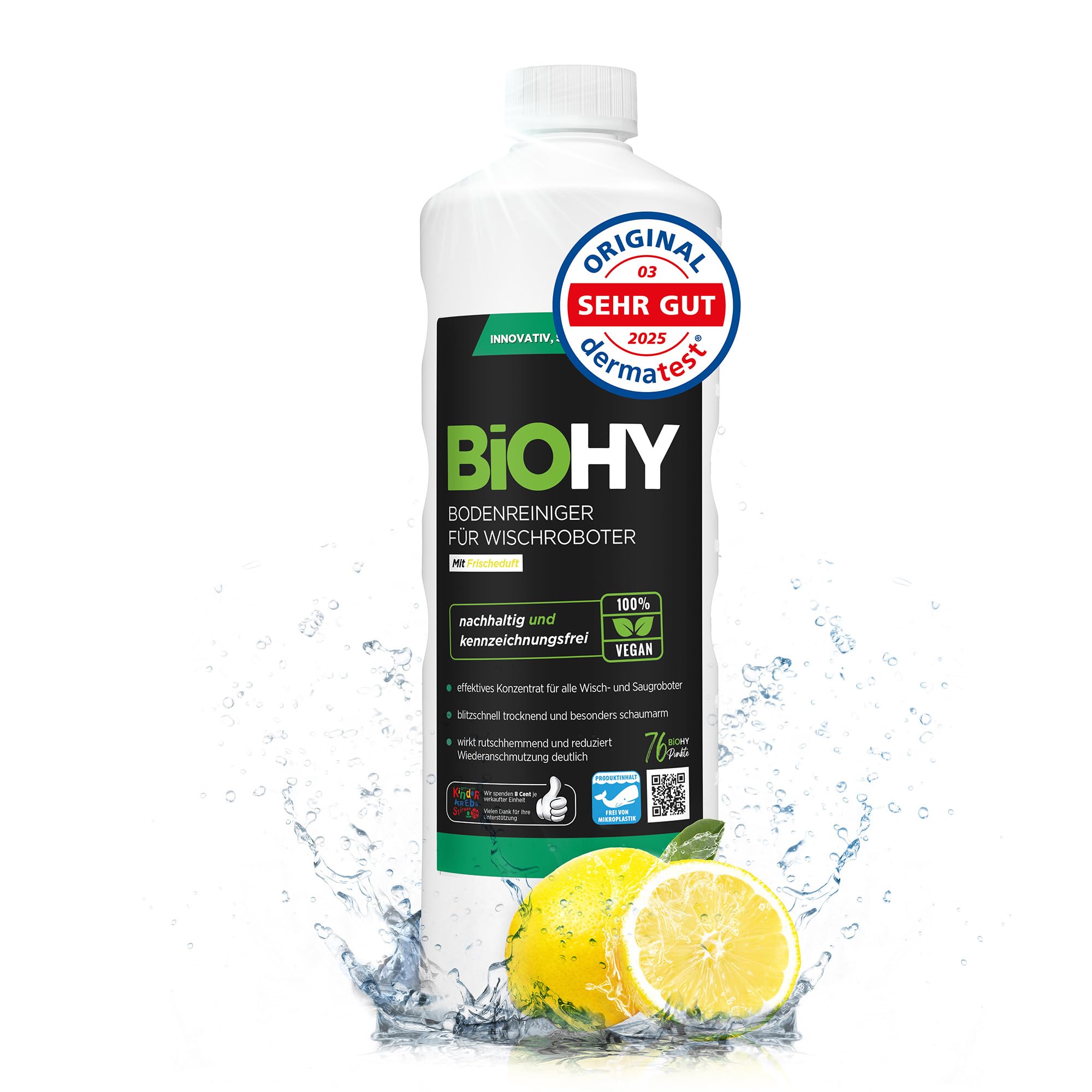 BiOHY Bodenreiniger für Wischroboter (1l Flasche) | Reinigungsmittel Konzentrat für alle Wisch & Saugroboter mit Nass-Funktion 🌿 Angebot bei HelloDeals
