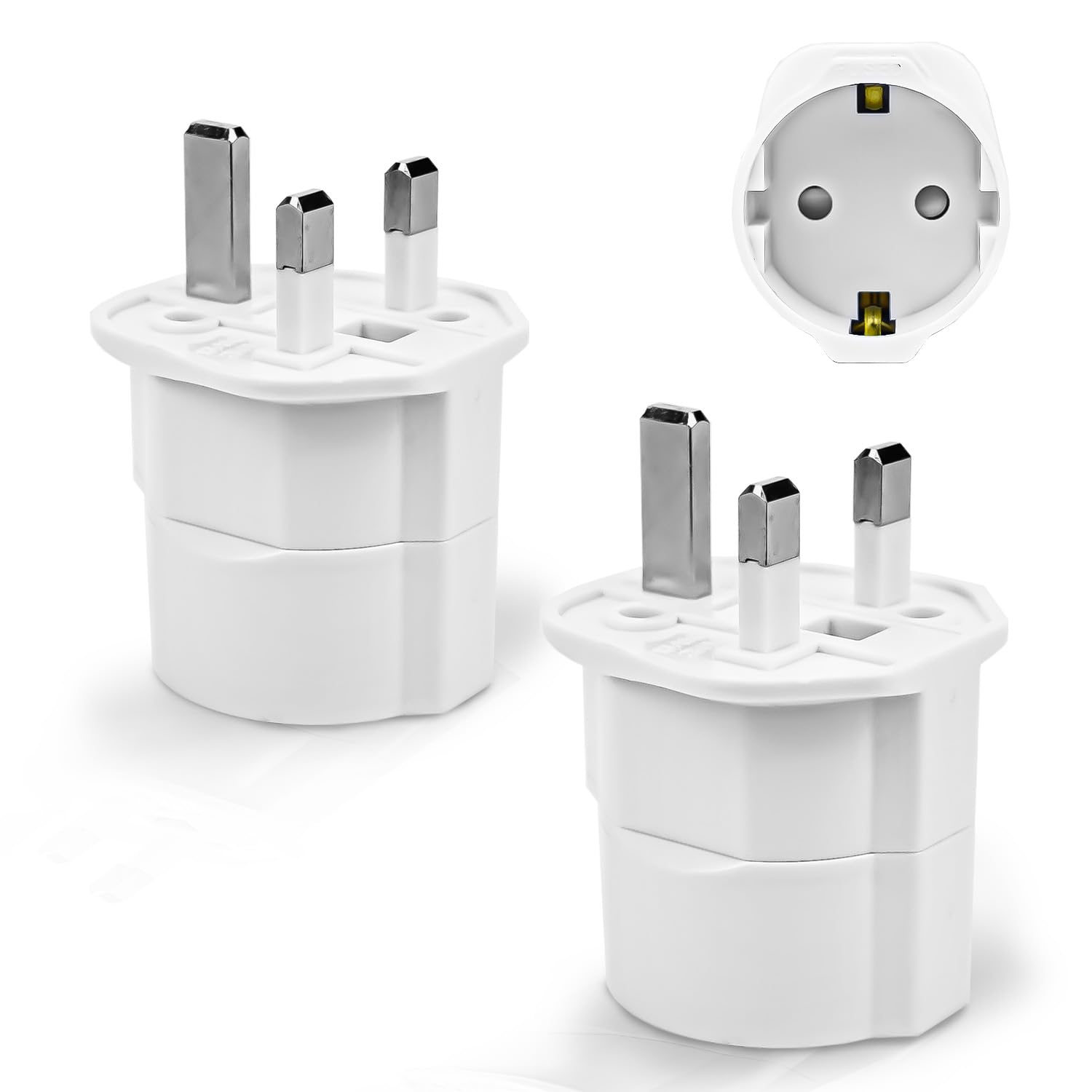 🌍 2er Pack Reiseadapter UK Adapter Steckdose - Weiß 🌟 Angebot bei HelloDeals