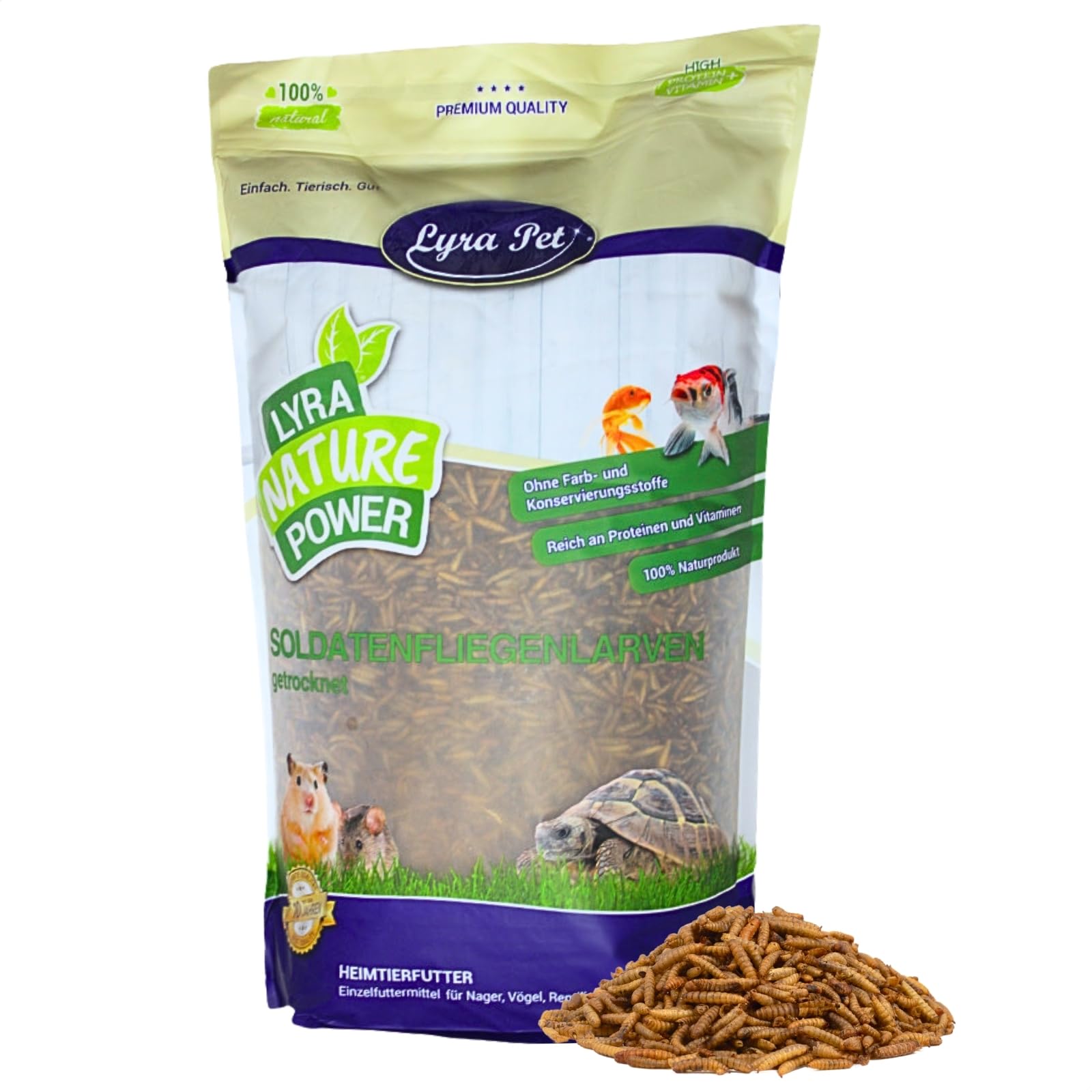 Lyra Pet® | 5 kg Soldatenfliegenlarven getrocknet 🦗🦗 | Black Soldier Fly | Hermetia Illucens Angebot bei HelloDeals