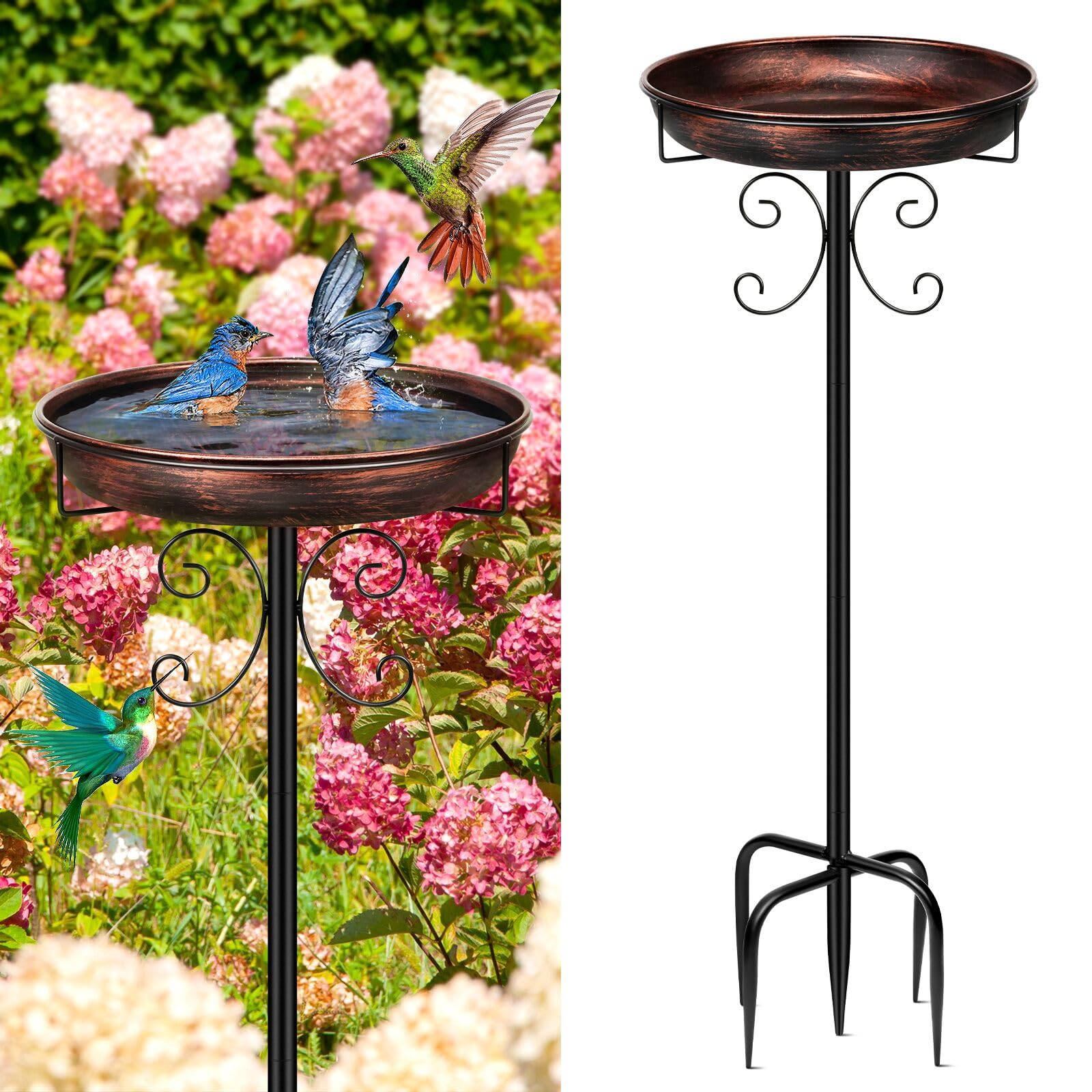 🐦🌿 Mngren Vogeltränke Stehend für Draußen Garten 🌿🐦 Angebot bei HelloDeals