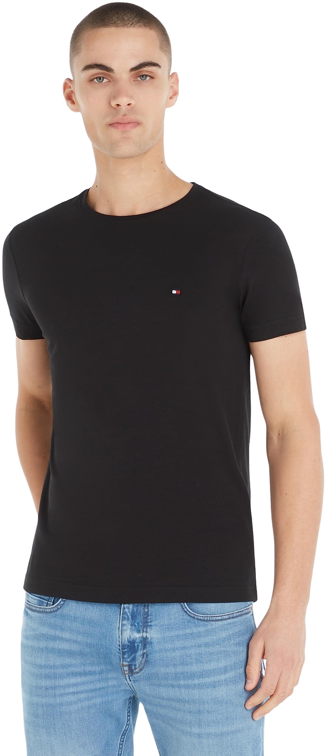 Tommy Hilfiger Herren T-Shirt Kurzarm Core Stretch Slim Fit 🌟 Aktionspreis 17.95€ Angebot bei HelloDeals
