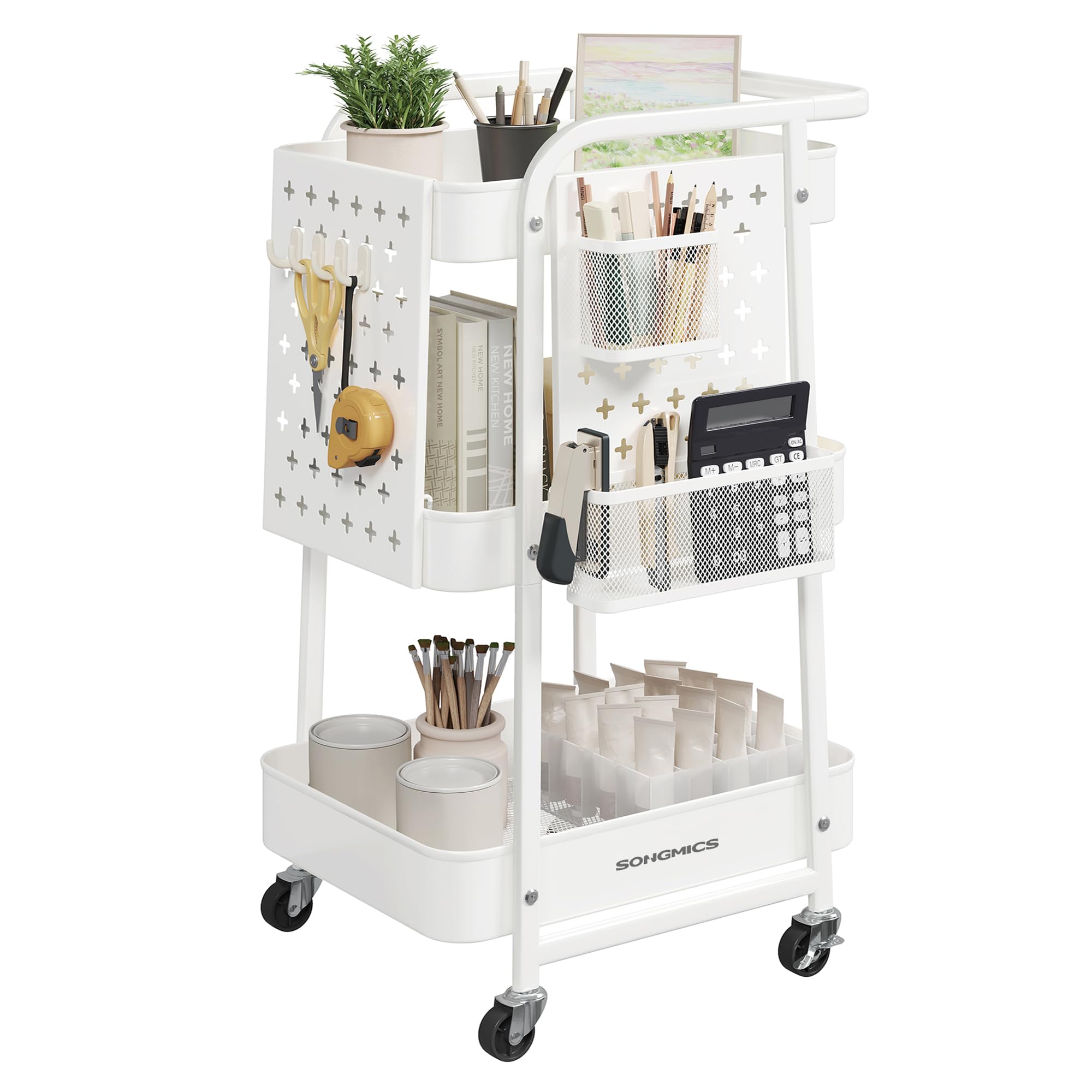 🌟 SONGMICS Rollwagen wolkenweiß LRC037W01: Robust & Vielseitig 🛒 Angebot bei HelloDeals